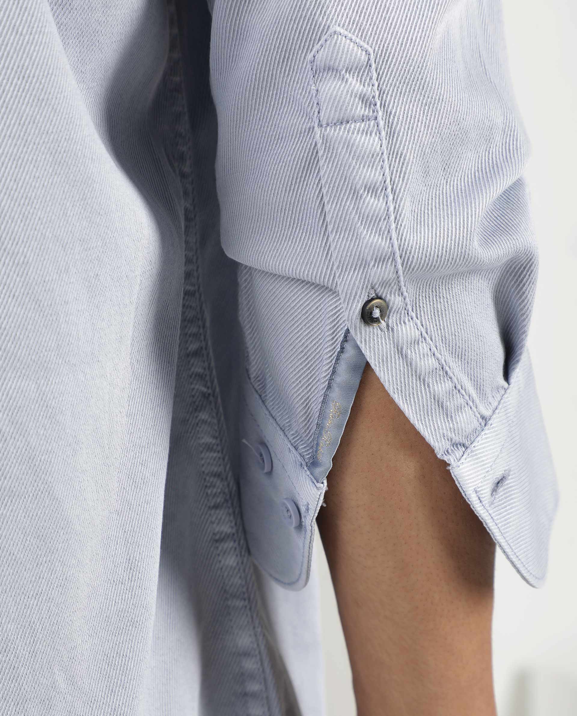 Rare Rabbit Men's Lyton Pastel Blue Cotton Plain Regular Fit Full Sleeve Collared Shirt - Image 5