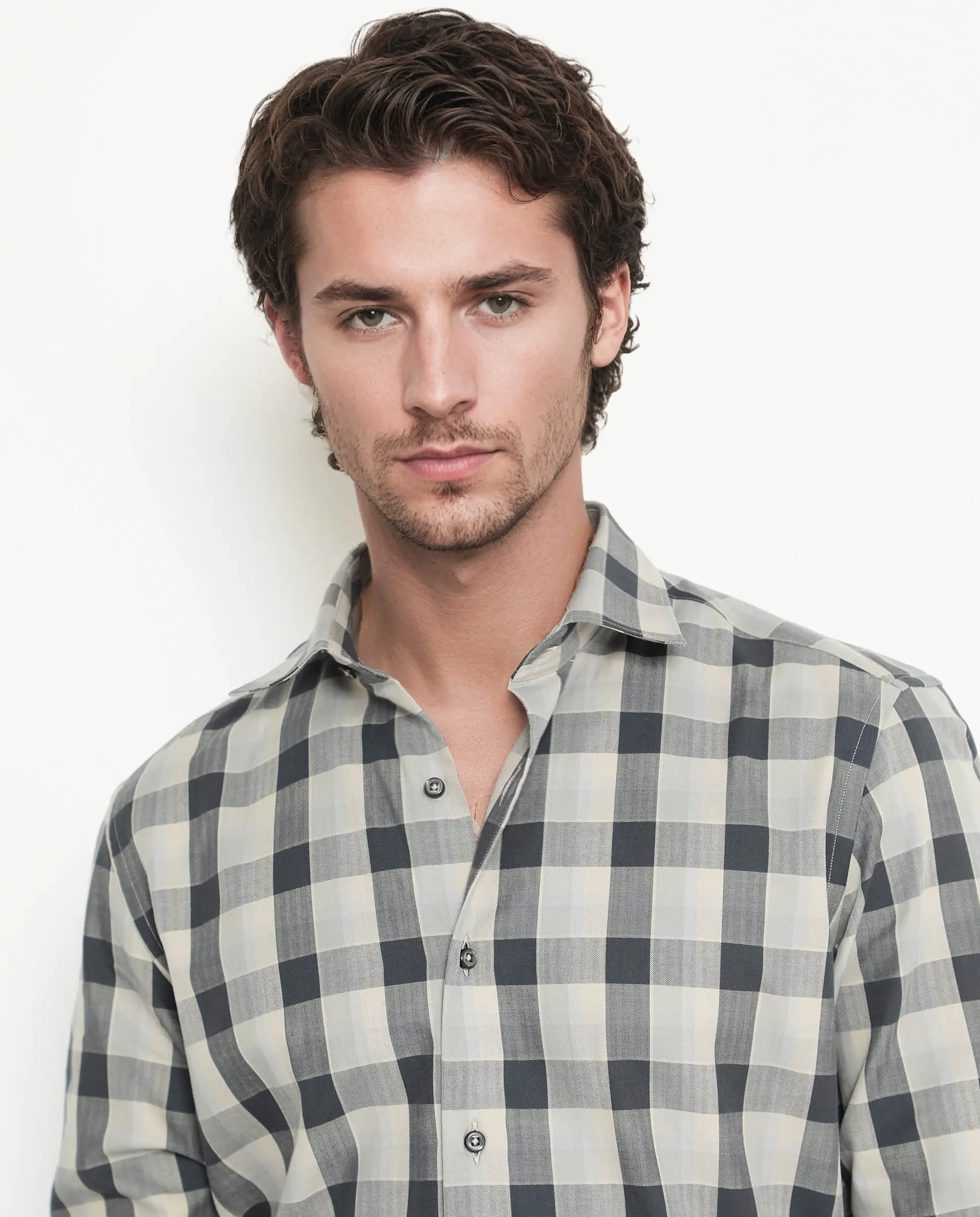 Rare Rabbit Men's Mac Grey Cotton Checked Print Regular Fit Full Sleeve Collared Shirt - Image 4