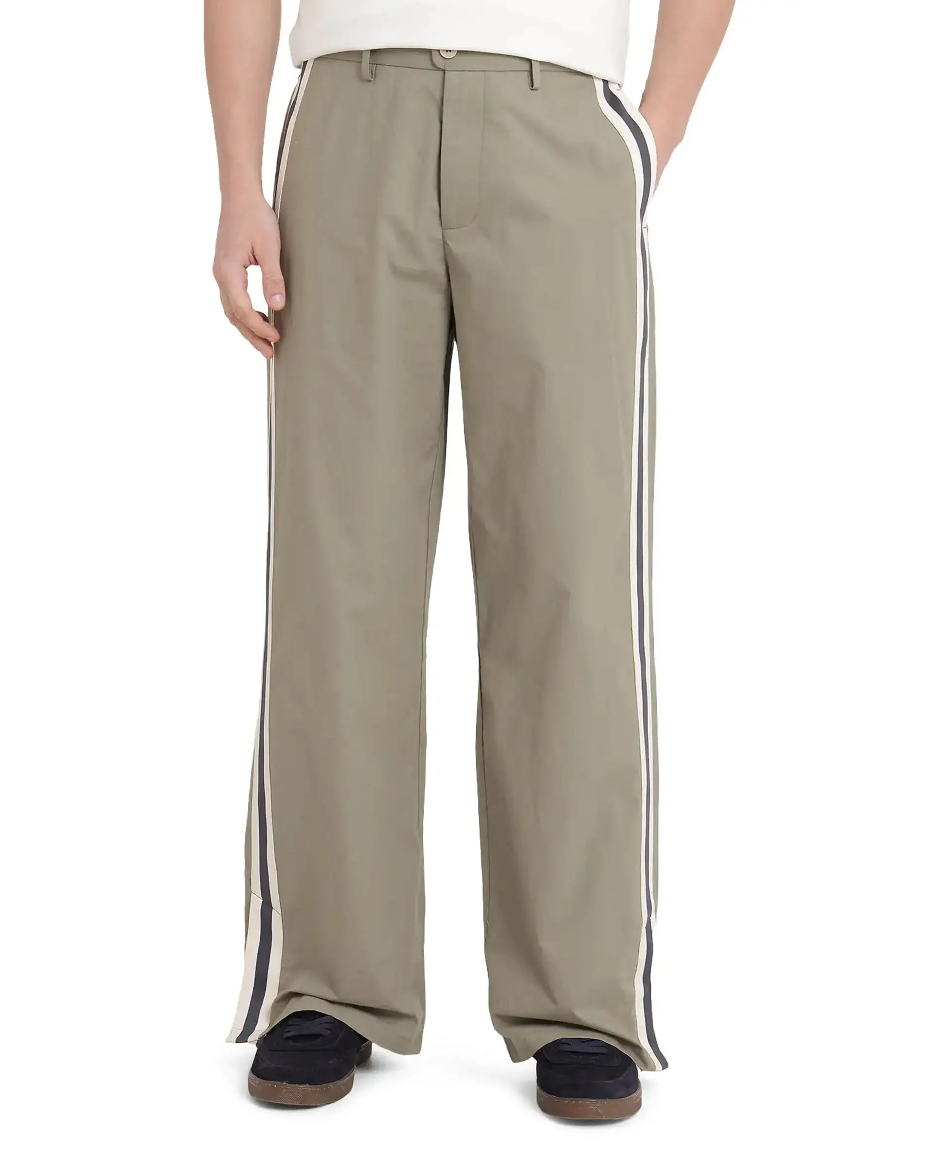 Rare Rabbit Men's Macon Green Cotton Plain Baggy Fit Track Pant - Image 11