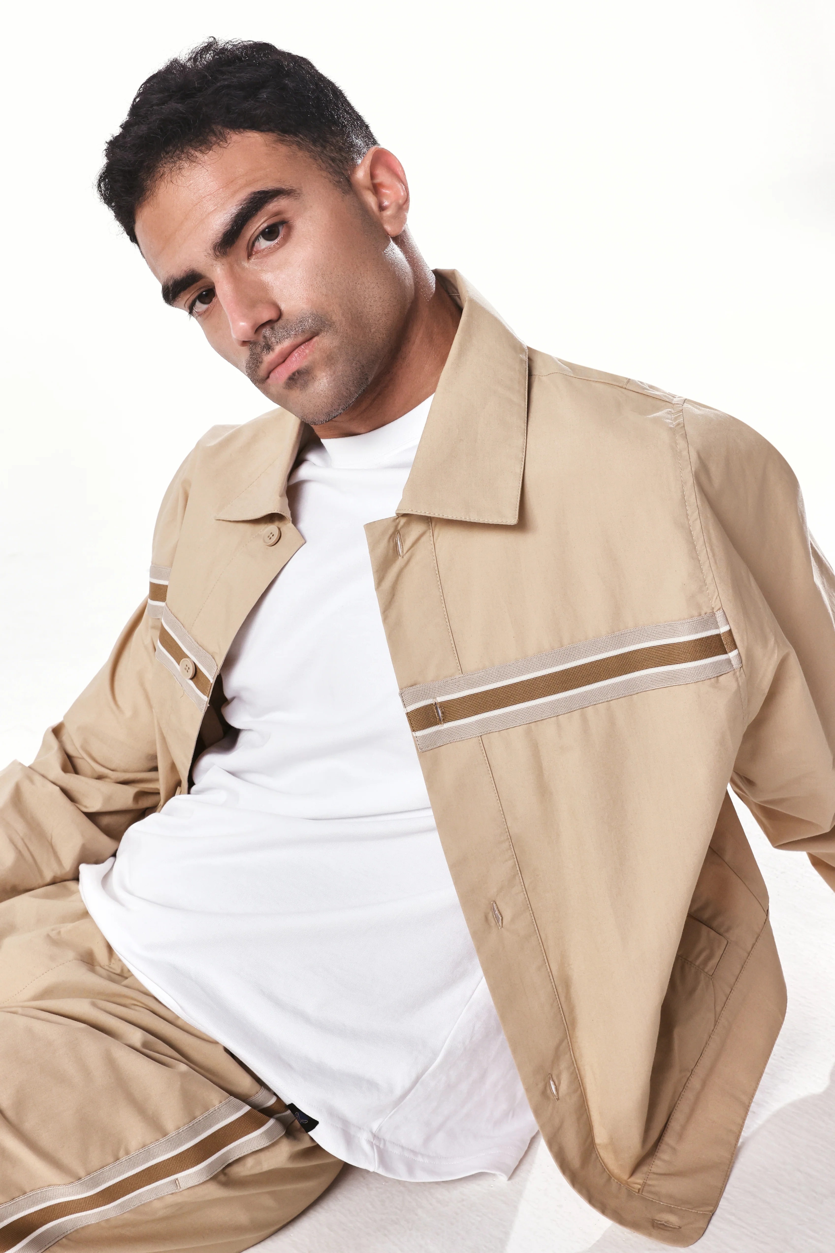 Rare Rabbit Men's Macon-S Beige Cotton Plain Regular Fit Full Sleeve Collared Shirt - Image 2
