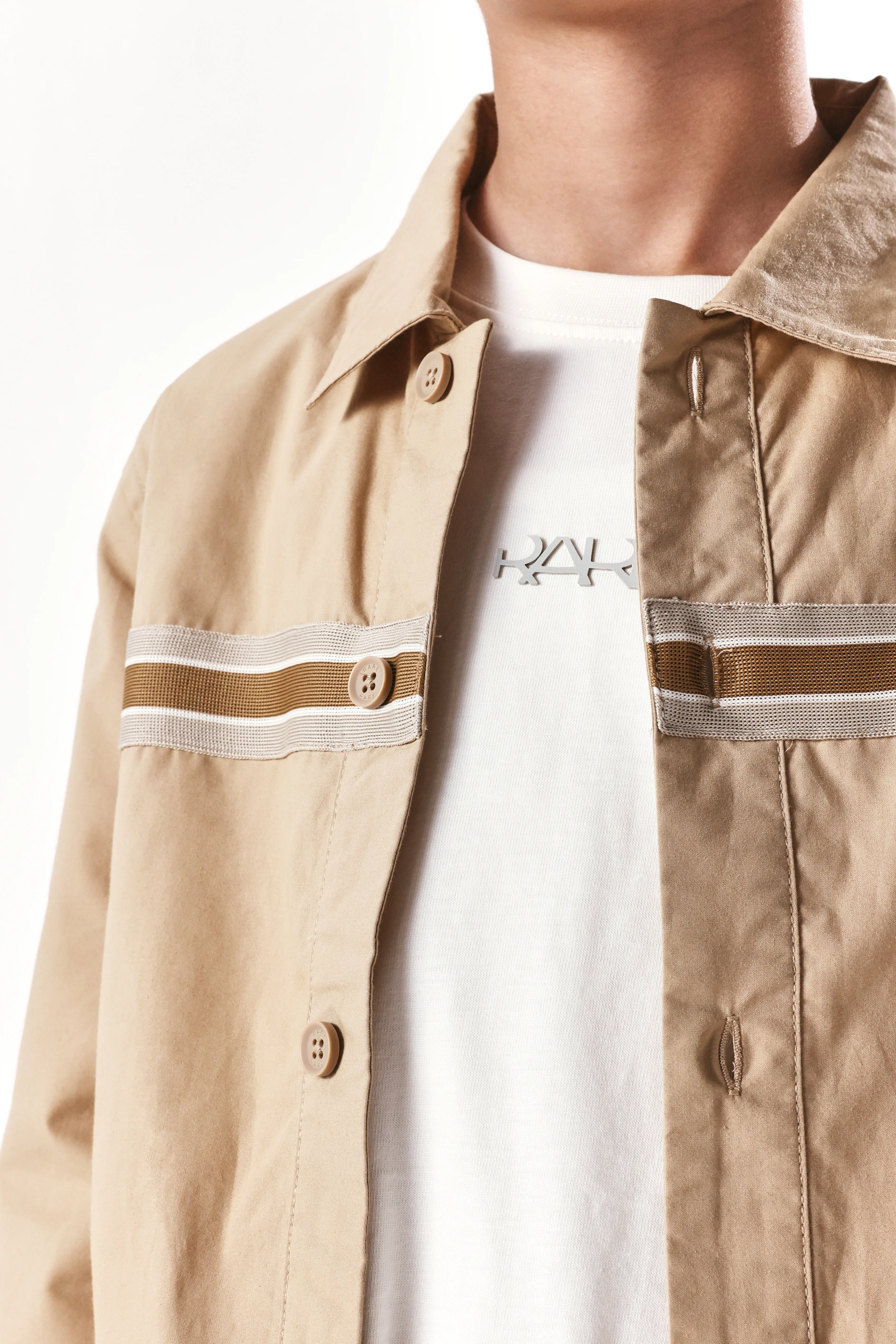 Rare Rabbit Men's Macon-S Beige Cotton Plain Regular Fit Full Sleeve Collared Shirt - Image 5