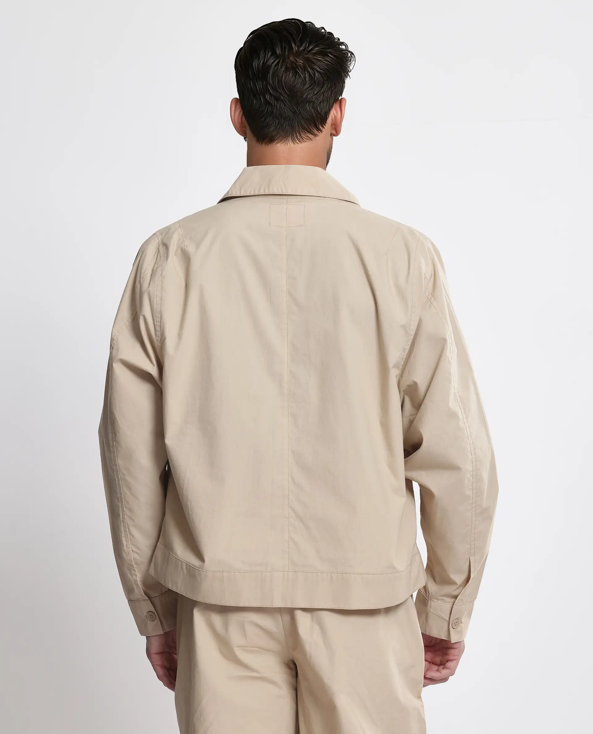 Rare Rabbit Men's Macon-S Beige Cotton Plain Regular Fit Full Sleeve Collared Shirt - Image 6