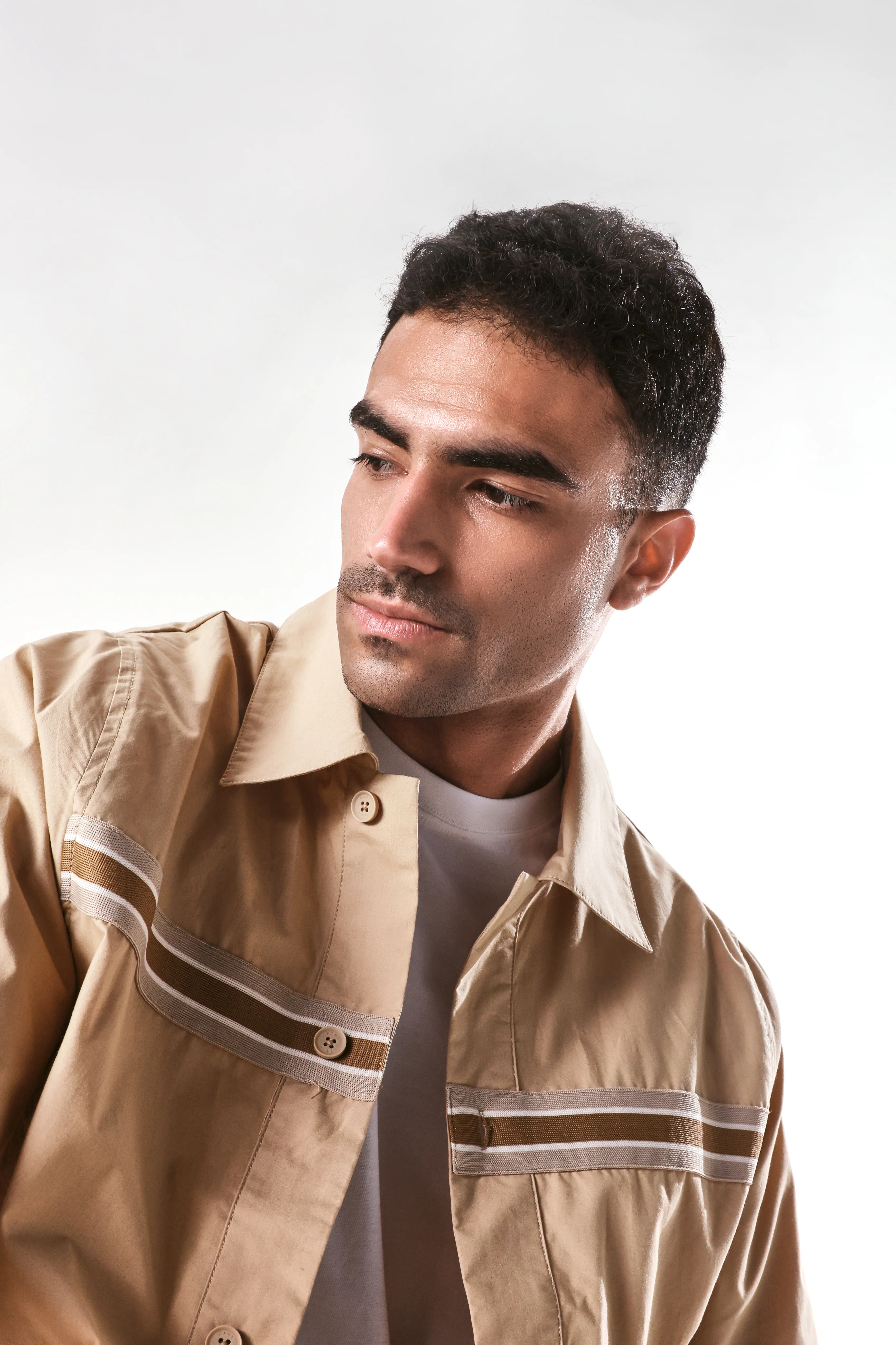 Rare Rabbit Men's Macon-S Beige Cotton Plain Regular Fit Full Sleeve Collared Shirt - Image 7