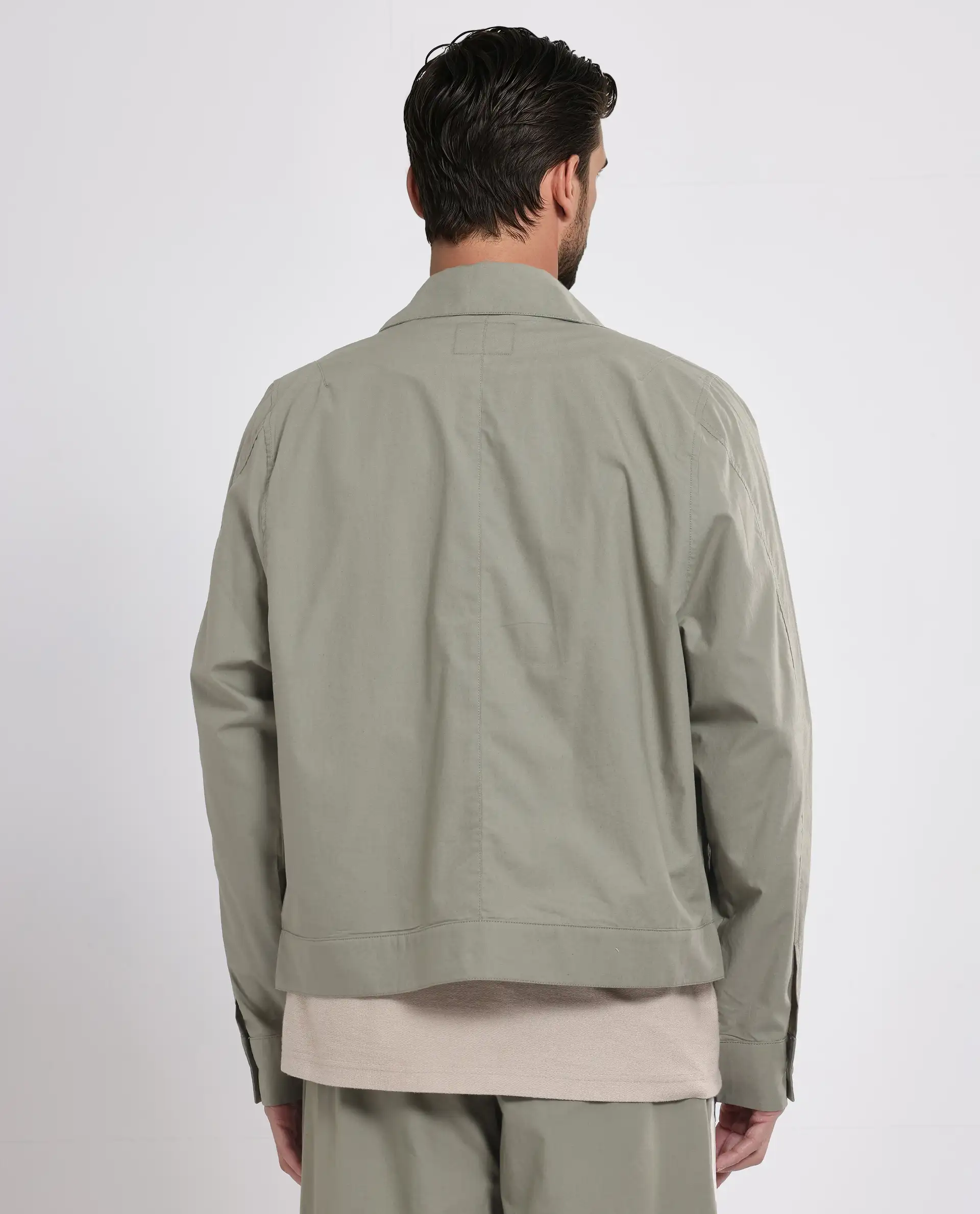 Rare Rabbit Men's Macon-S Green Cotton Plain Regular Fit Full Sleeve Collared Shirt - Image 4