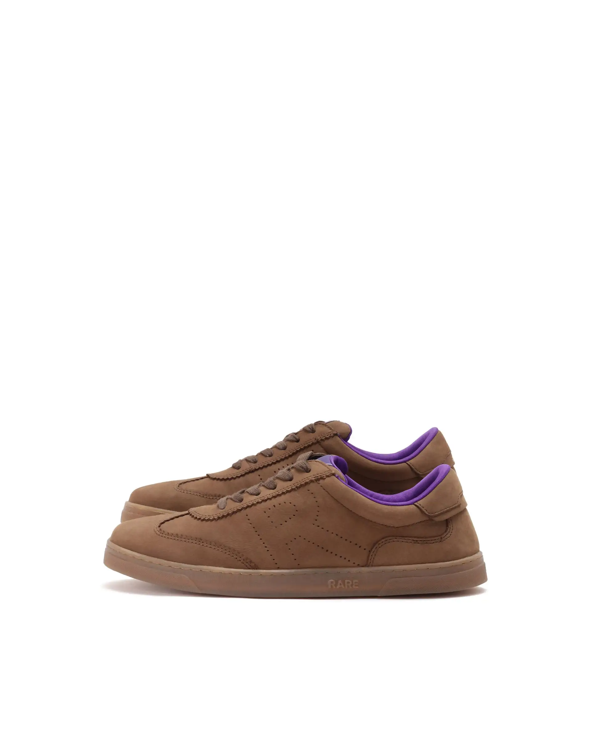 Rare Rabbit Mens Magellan Brown Premium Nubuck Lace Up Low Top Round Toe Sneaker Shoes - Image 5