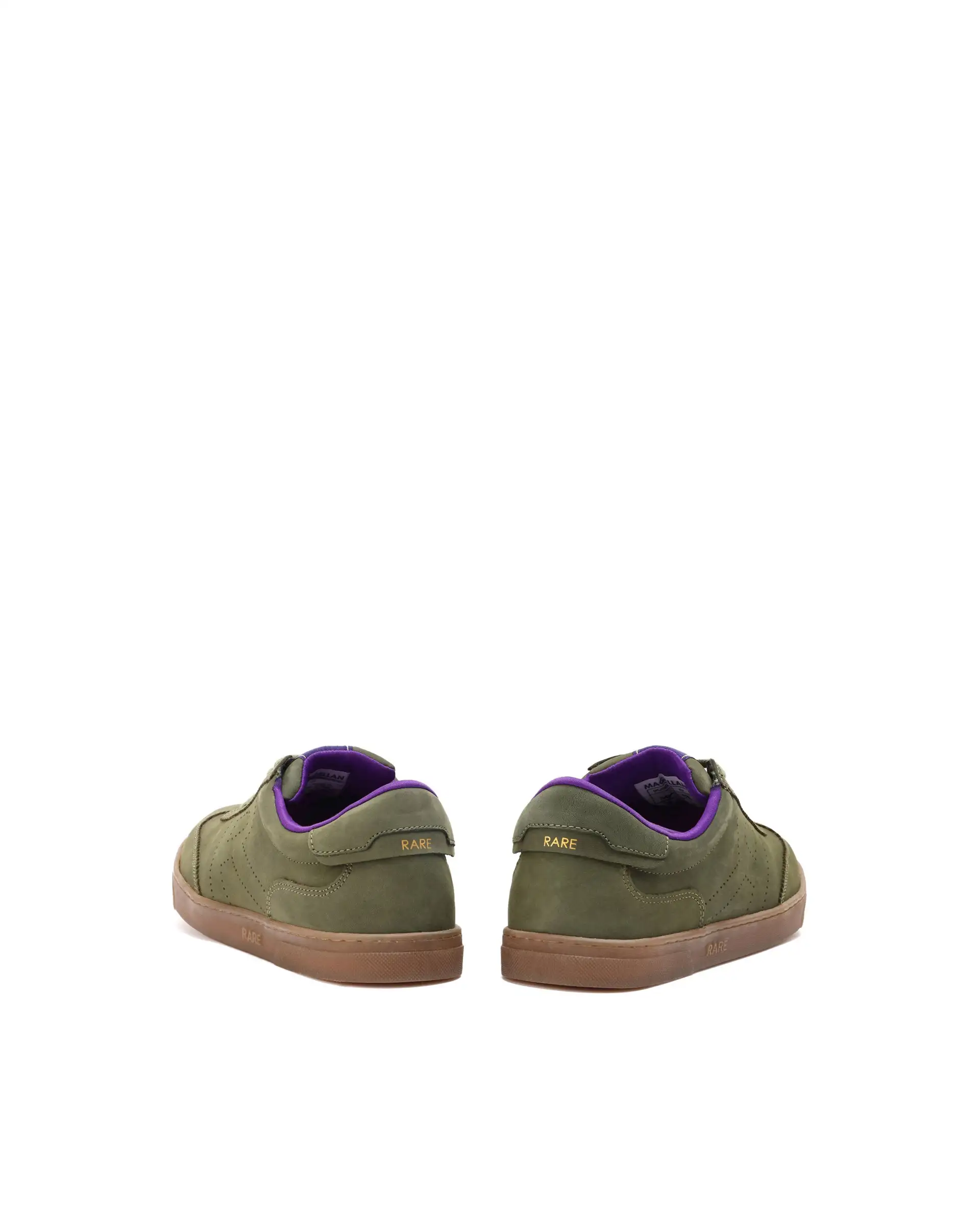 Rare Rabbit Mens Magellan Dark Green Premium Nubuck Lace Up Low Top Round Toe Sneaker Shoes - Image 6