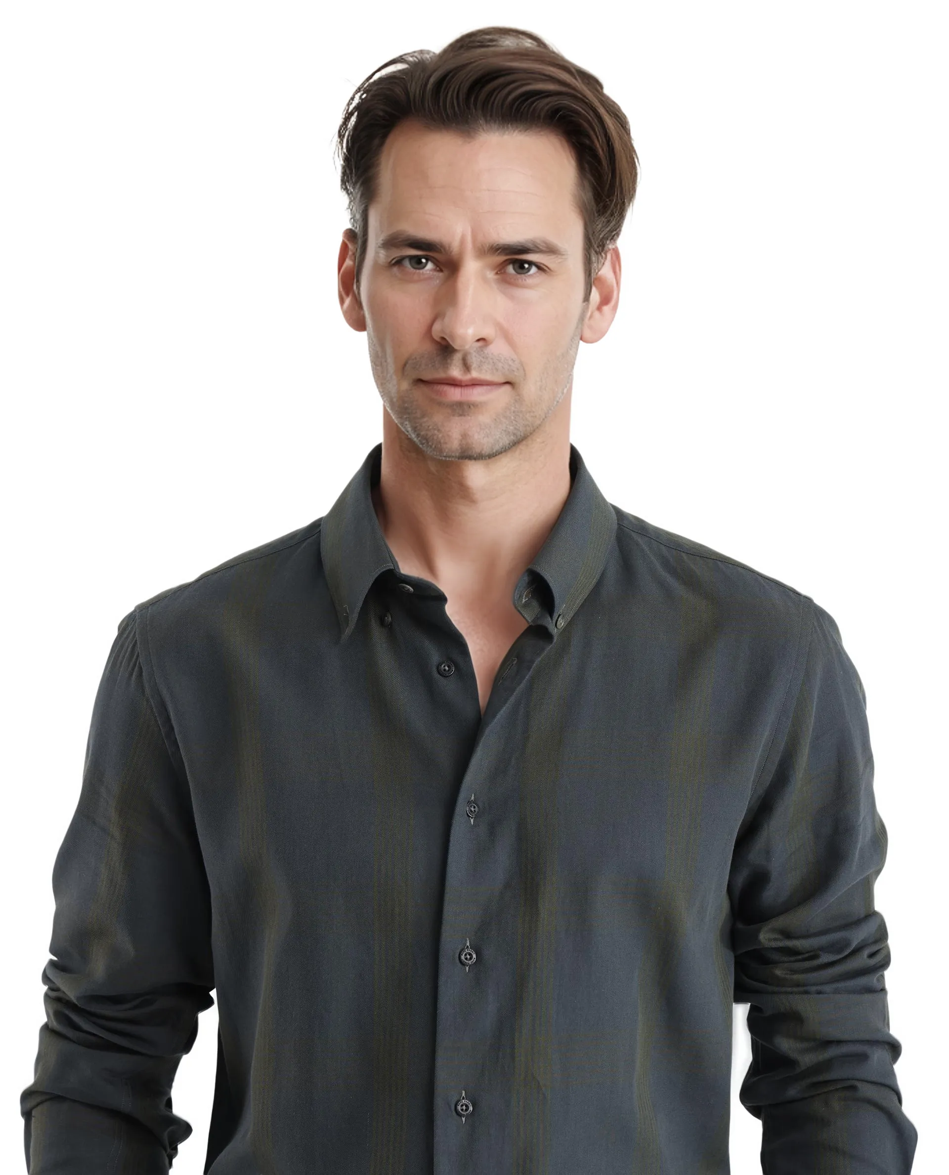 Rare Rabbit Men's Magone Dark Green Cotton Checked Print Regular Fit Full Sleeve Collared Shirt - Image 5