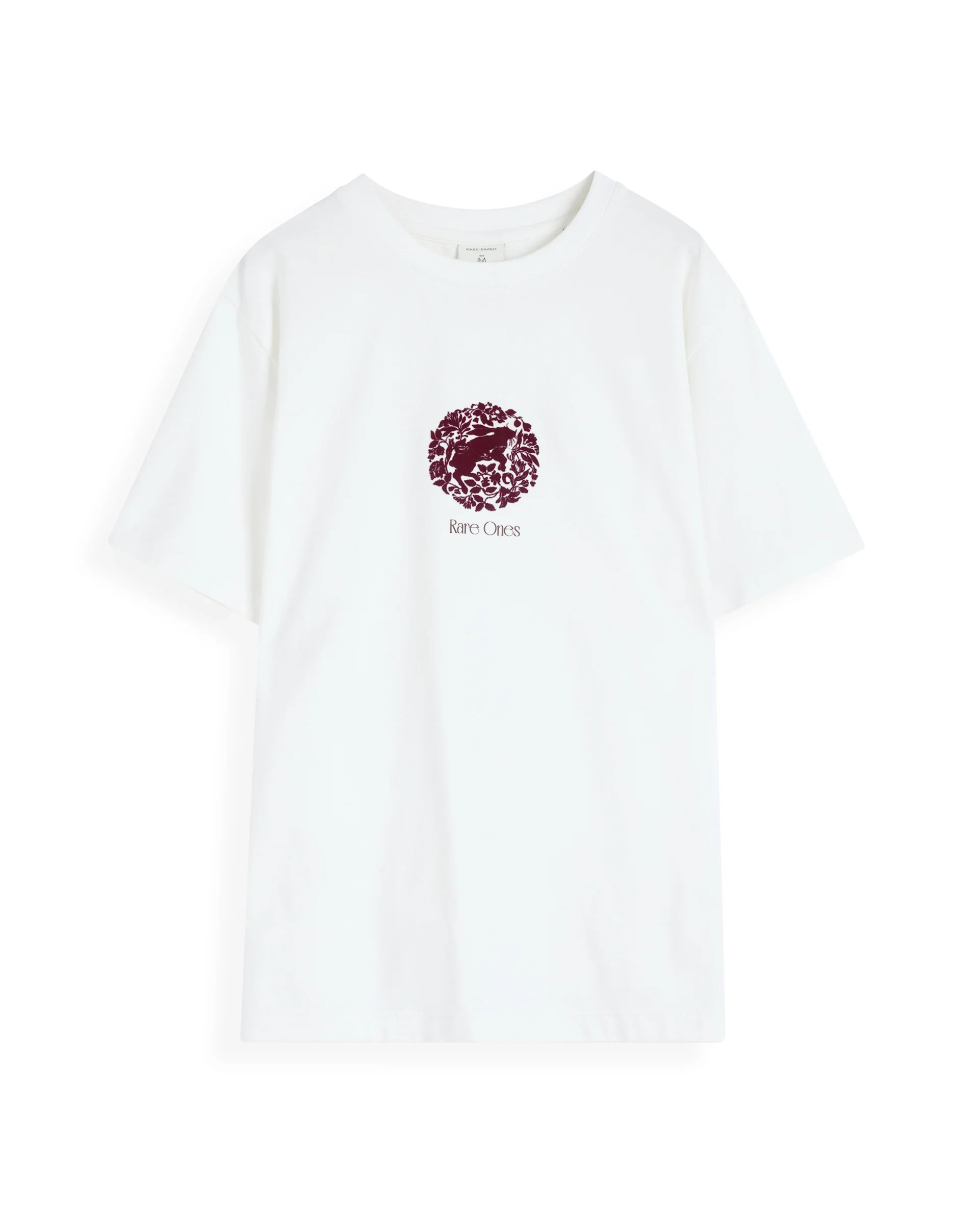 Rare Ones Kids Makes White Cotton Half Sleeves Crew Neck Embroidered T-Shirt - Image 2