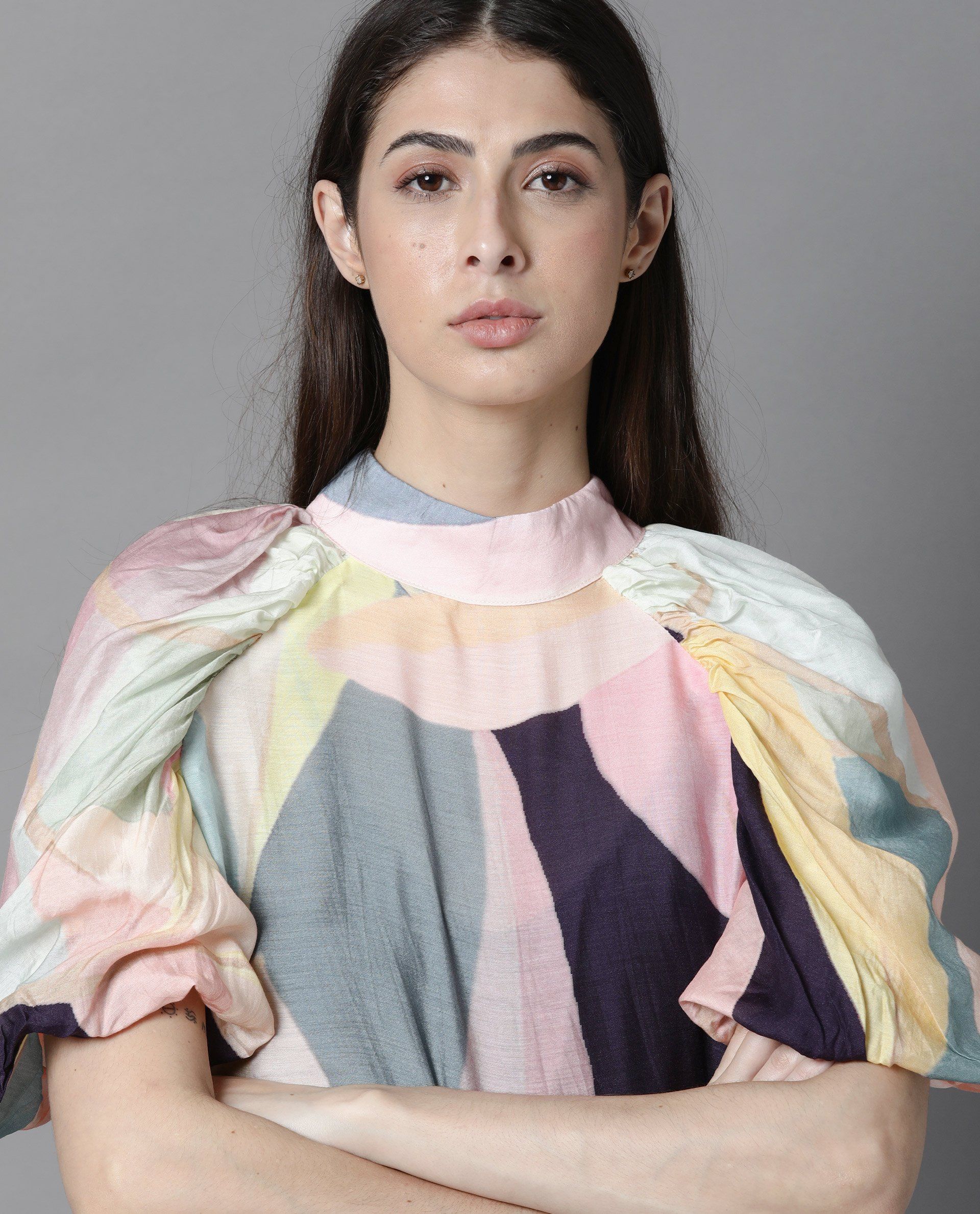Rareism Women Malcom Peach Top Short Sleeves Printed - Image 2