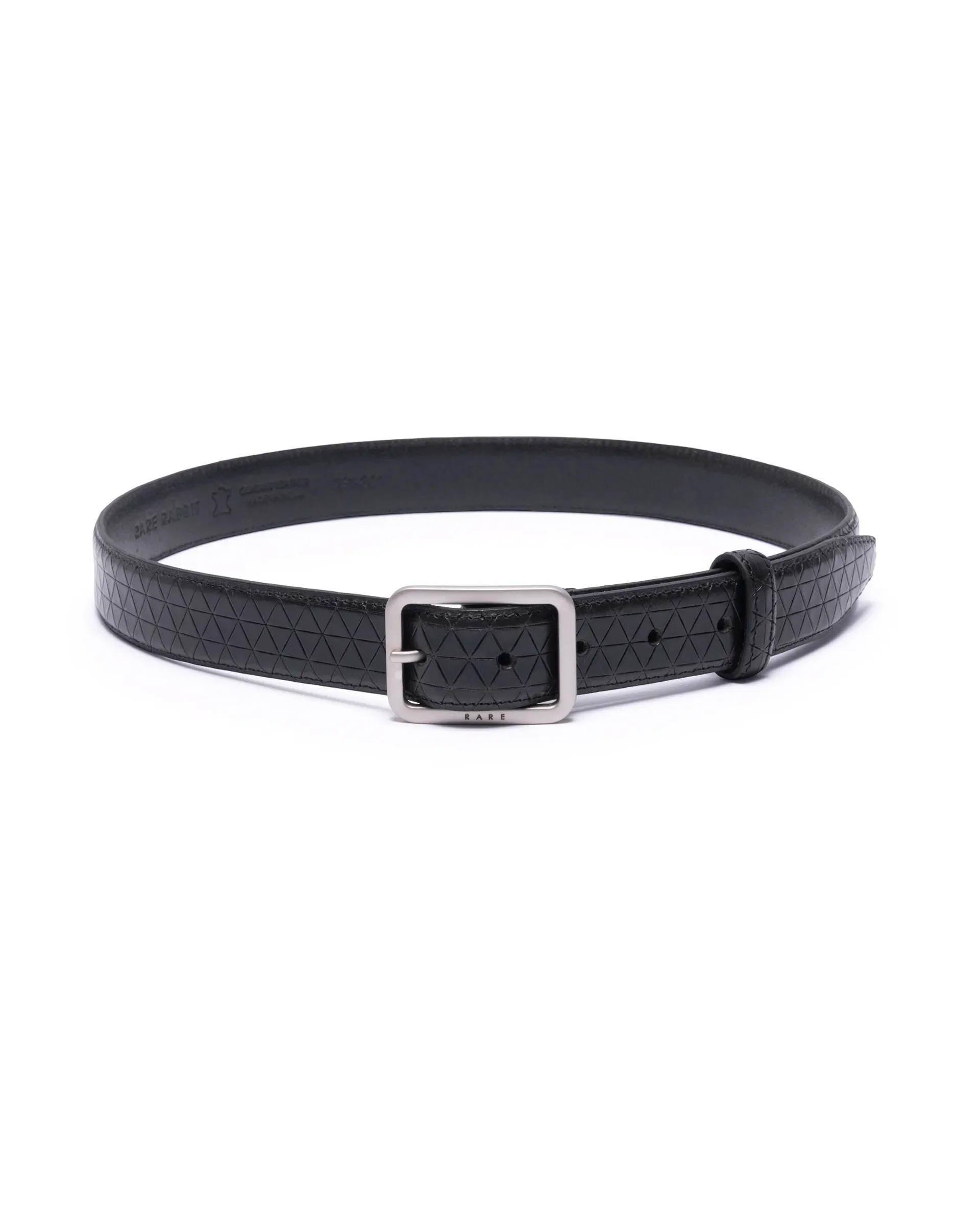 Rare Rabbit Men's Malfy Black Non Reversible Belt - Image 3