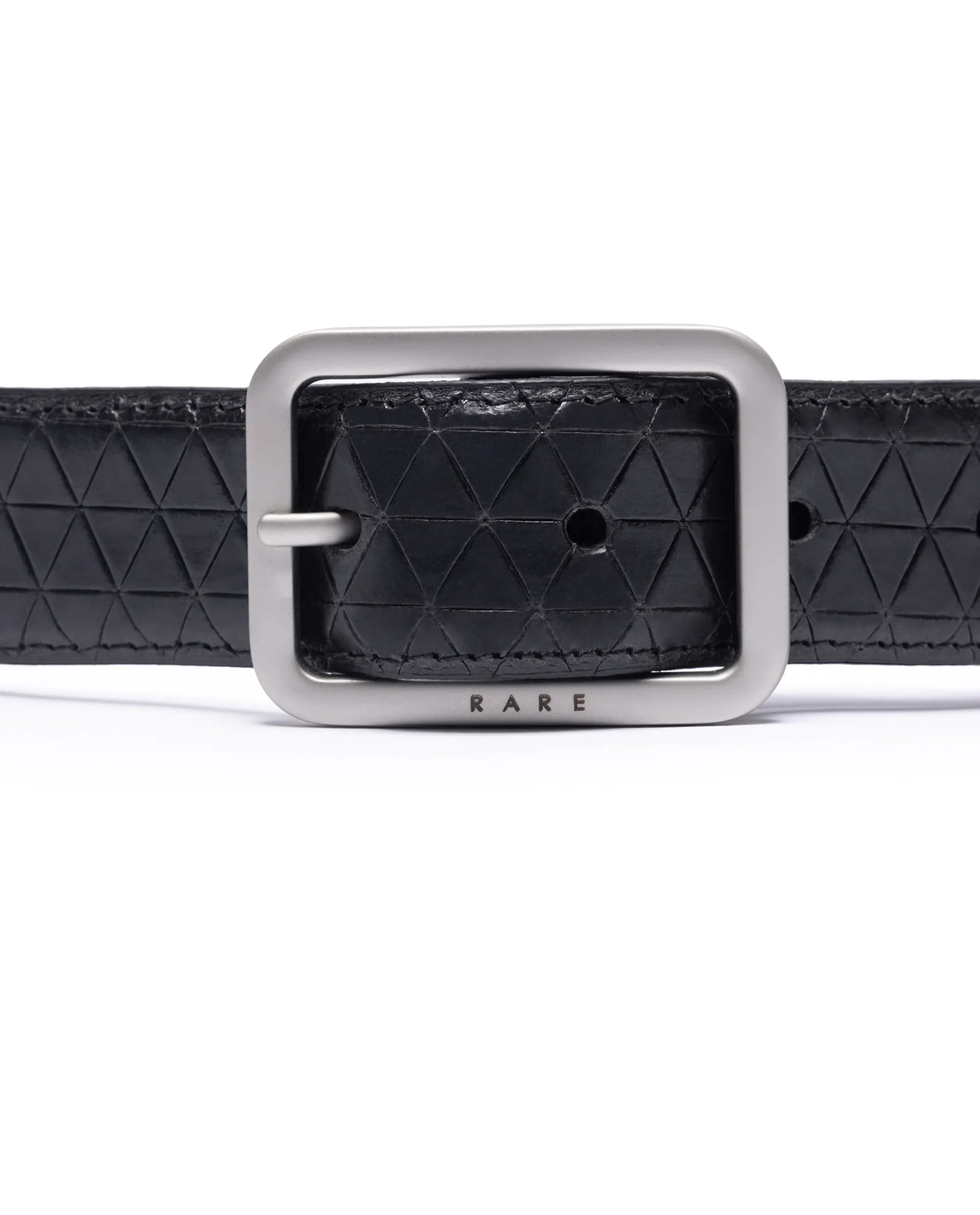 Rare Rabbit Men's Malfy Black Non Reversible Belt - Image 4