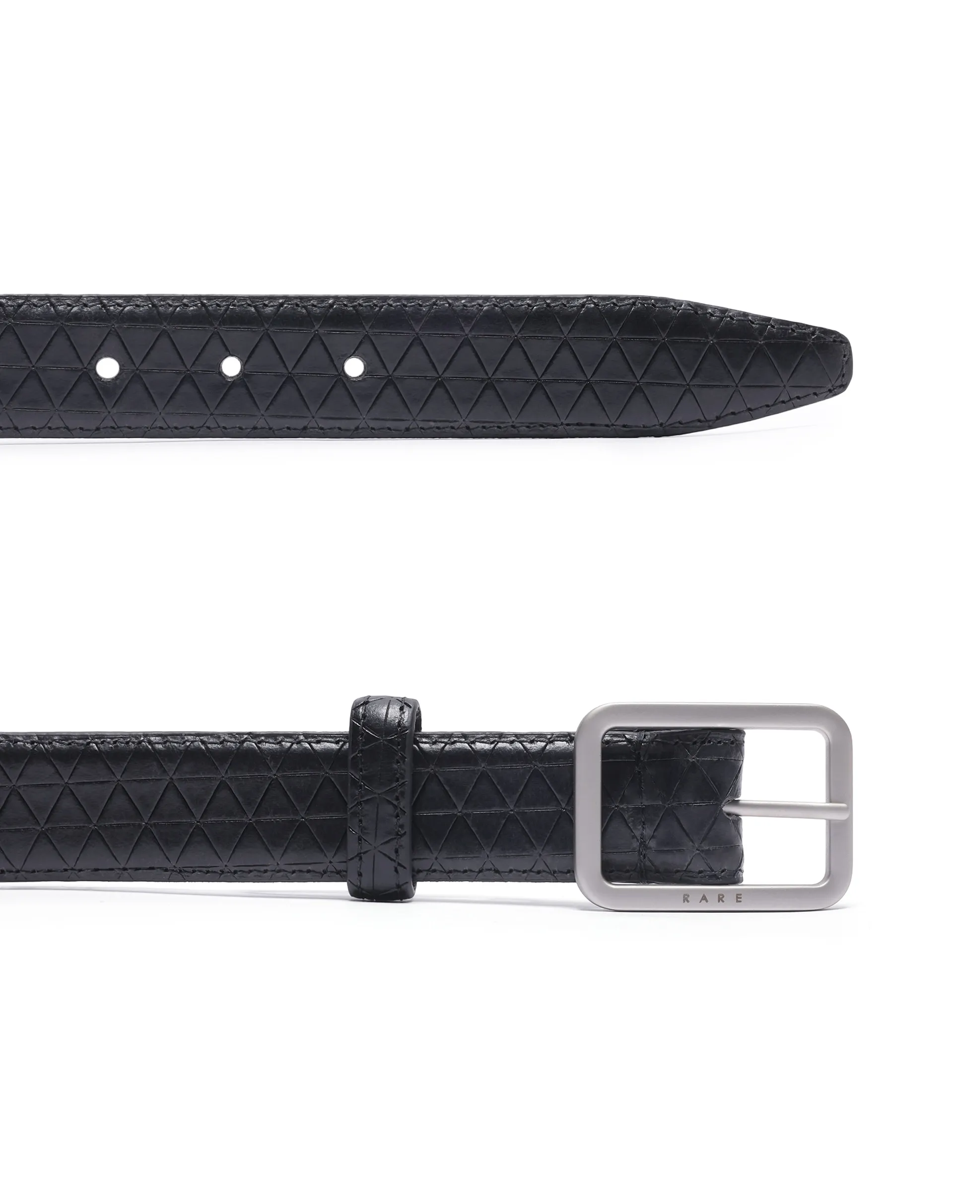 Rare Rabbit Men's Malfy Black Non Reversible Belt - Image 5
