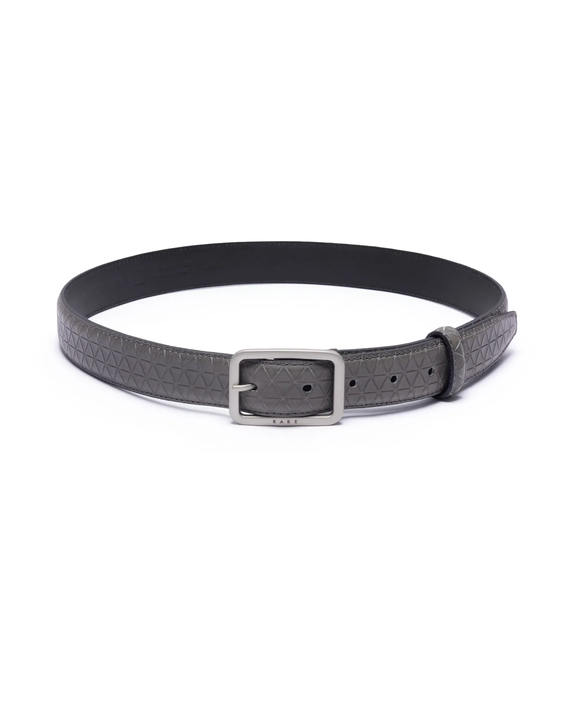 Rare Rabbit Men's Malfy Grey Non Reversible Belt - Image 3