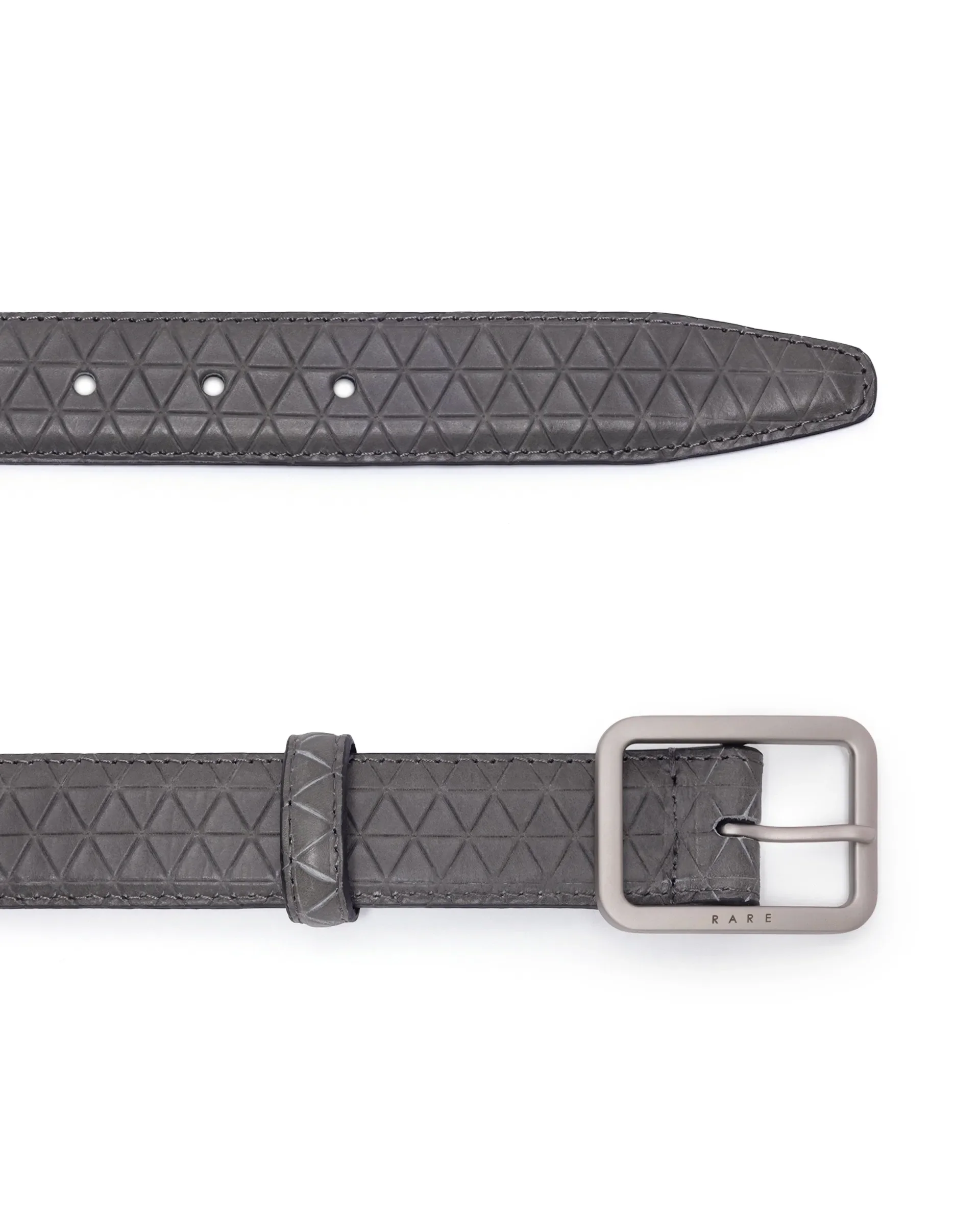 Rare Rabbit Men's Malfy Grey Non Reversible Belt - Image 5