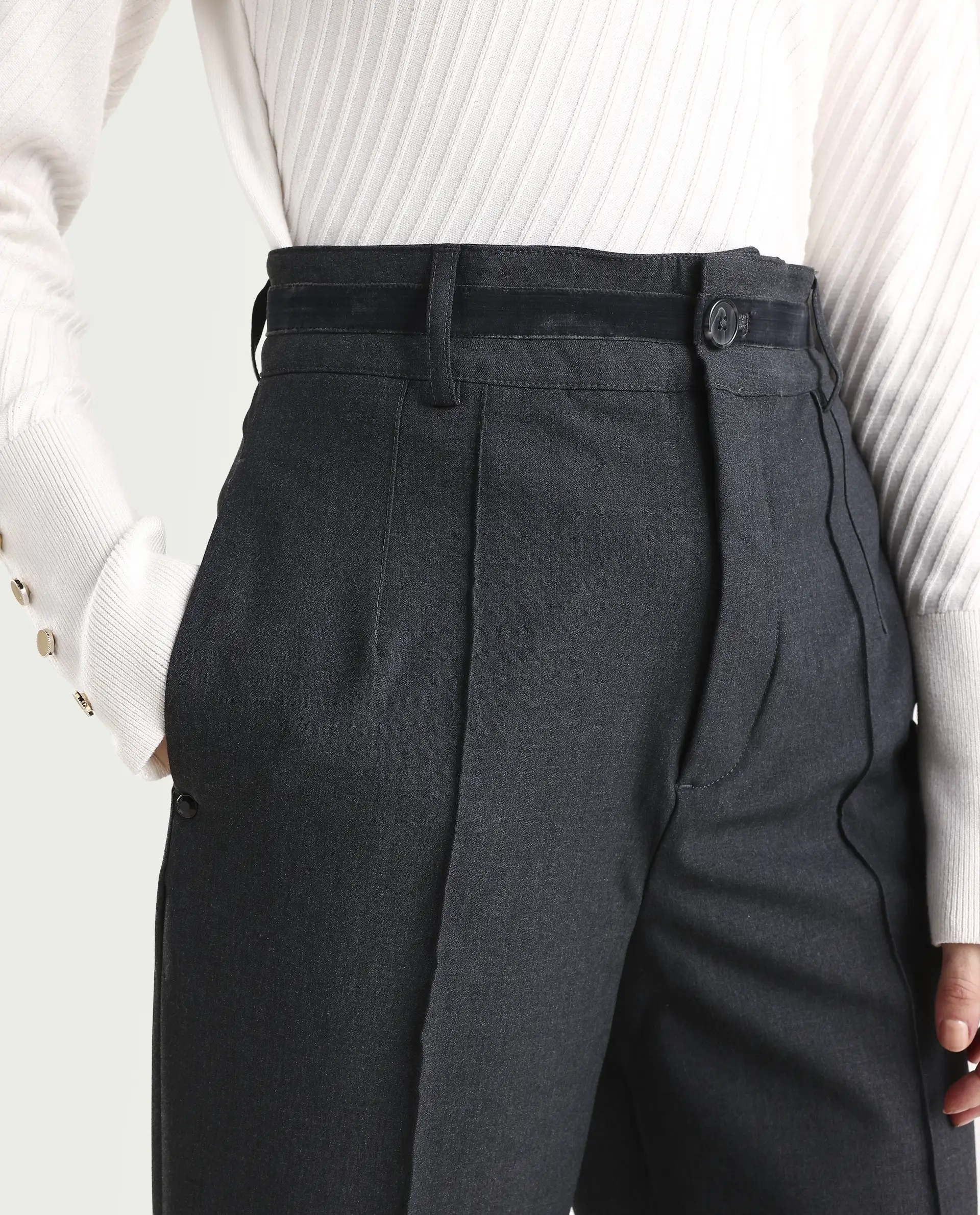 Rareism Women's Mallinda Grey Trouser - Image 4