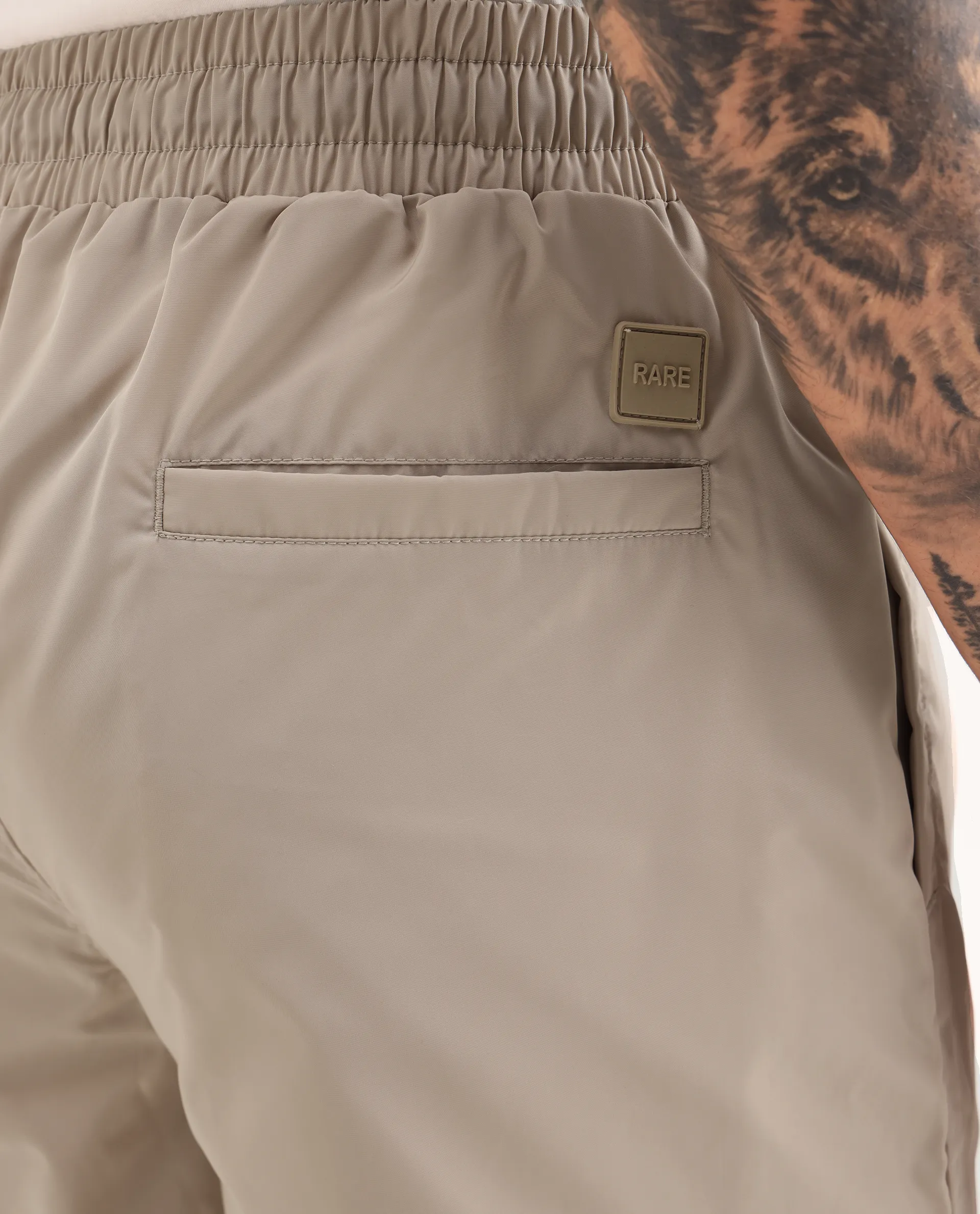 Rare Rabbit Men's Malo-B Beige Polyester Cut And Sew Regular Fit Track Pant - Image 7