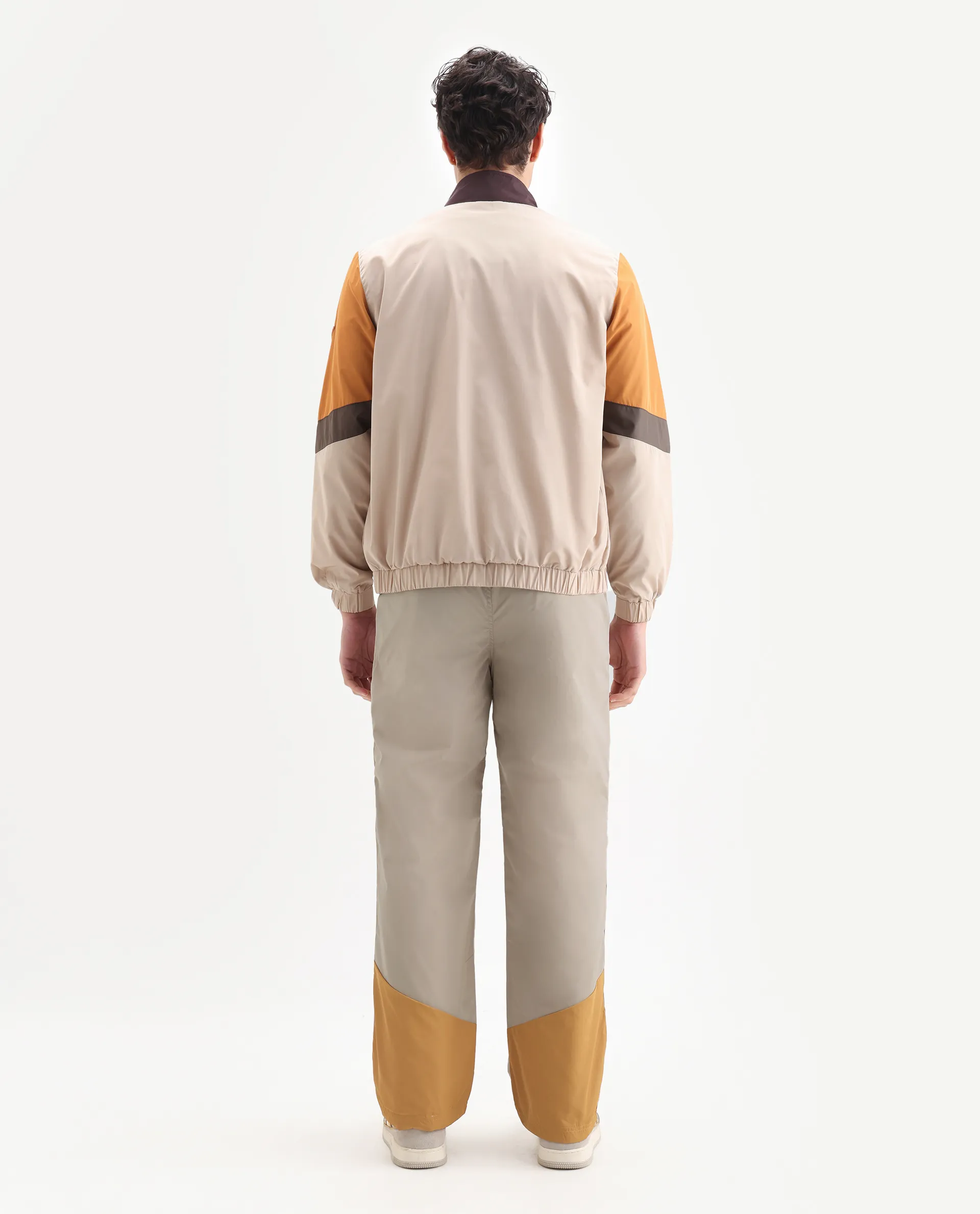 Rare Rabbit Men's Malo-B Beige Polyester Cut And Sew Regular Fit Track Pant - Image 8