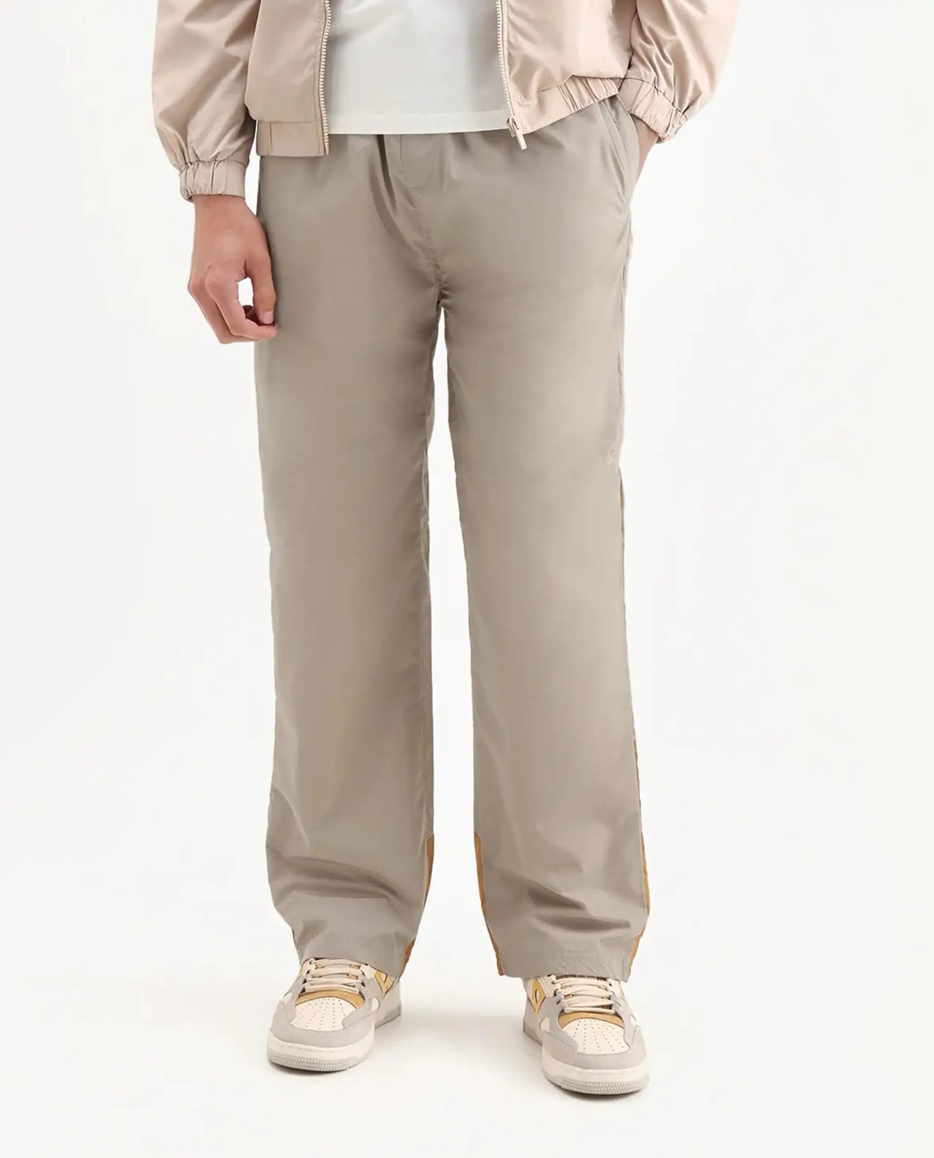 Rare Rabbit Men's Malo-B Beige Polyester Cut And Sew Regular Fit Track Pant - Image 9