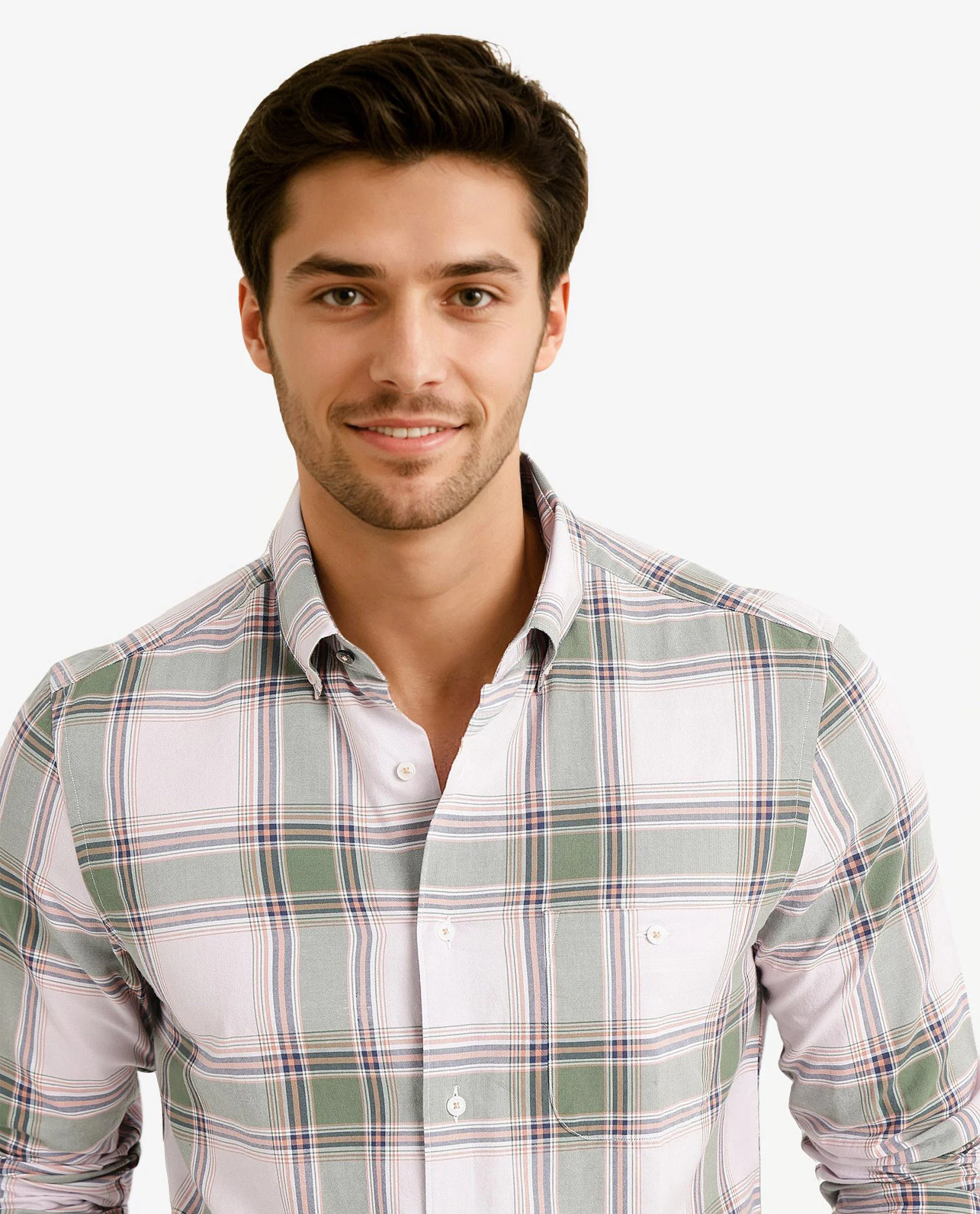 Rare Rabbit Men's Malpy Pink Cotton Checked Print Regular Fit Full Sleeve Collared Shirt - Image 2