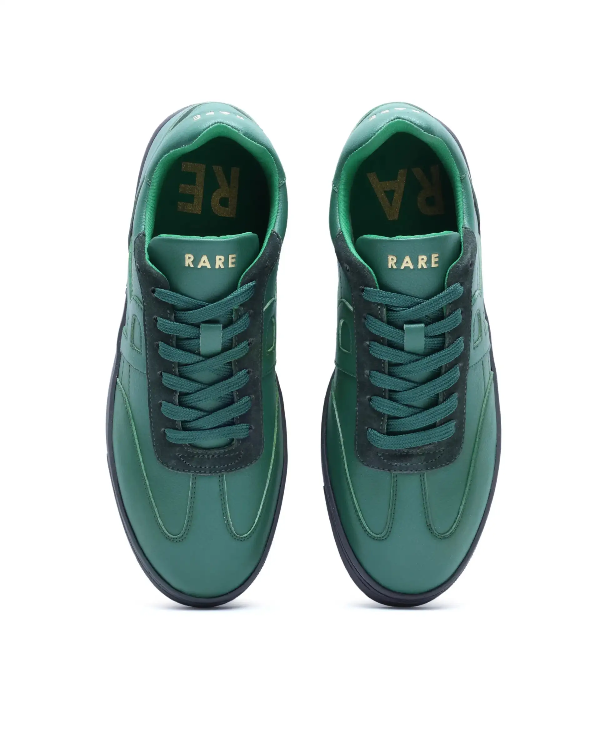 Rare Rabbit Men's Marco Green Micro Leather Sneaker - Image 2