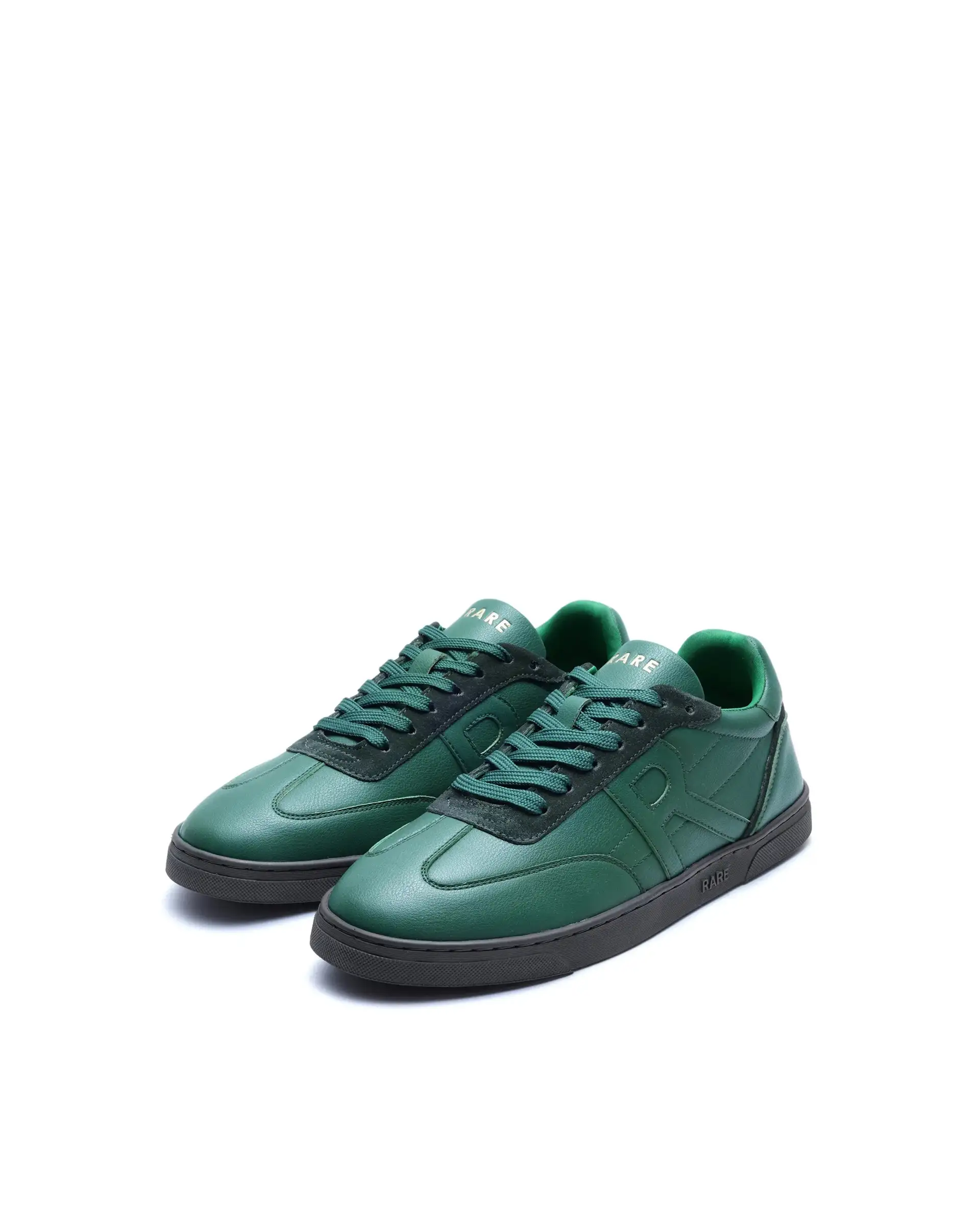 Rare Rabbit Men's Marco Green Micro Leather Sneaker - Image 3