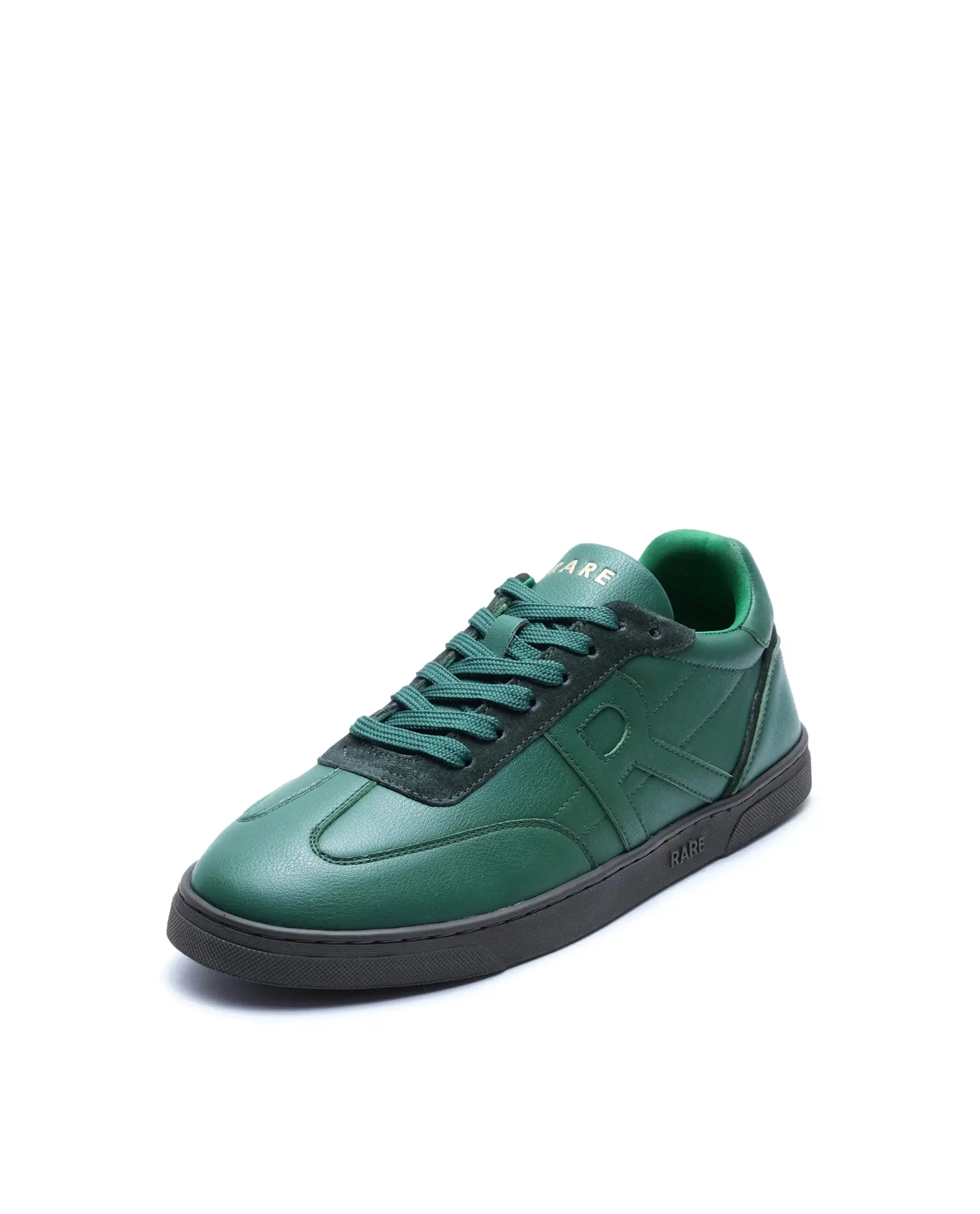 Rare Rabbit Men's Marco Green Micro Leather Sneaker - Image 4