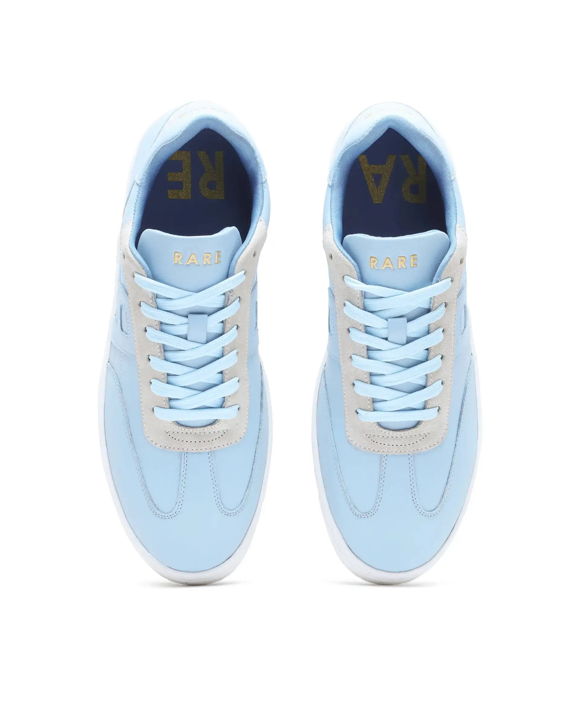 Rare Rabbit Men's Marco Light Blue Micro Leather Sneaker - Image 2