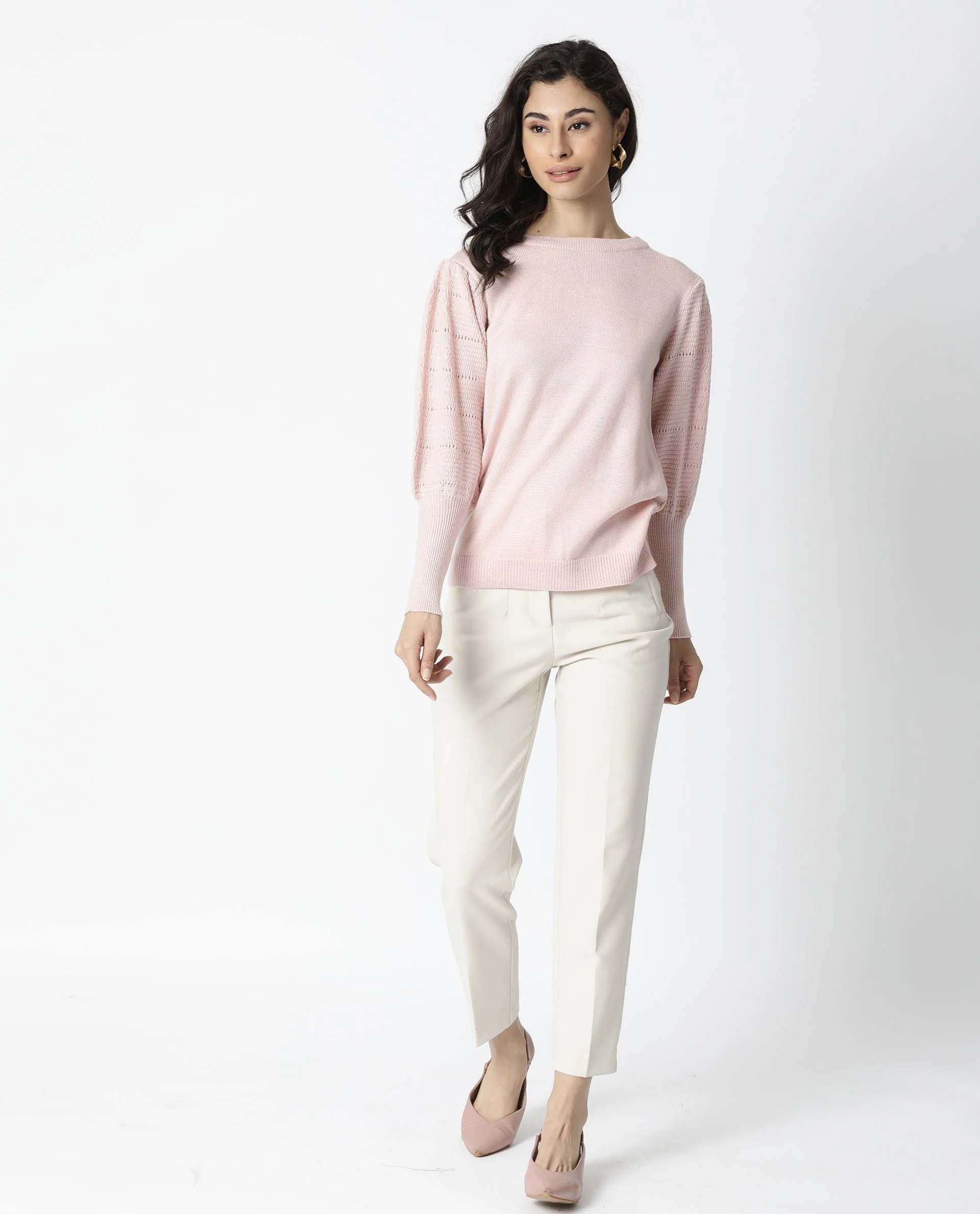 Rareism Women Marina Pink Top Full Sleeves - Image 3