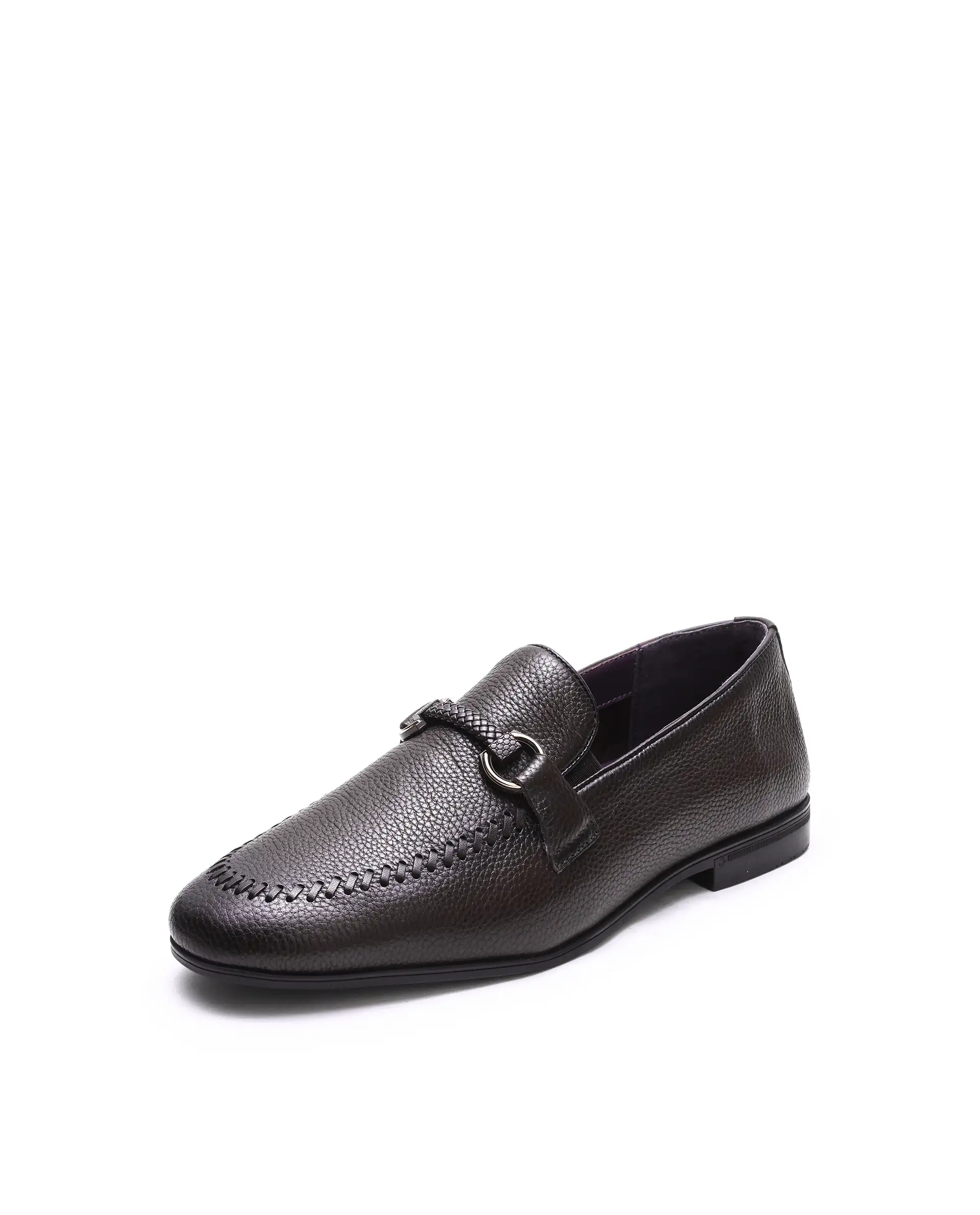 Rare Rabbit Men's Mario Brown Leather Mocassin