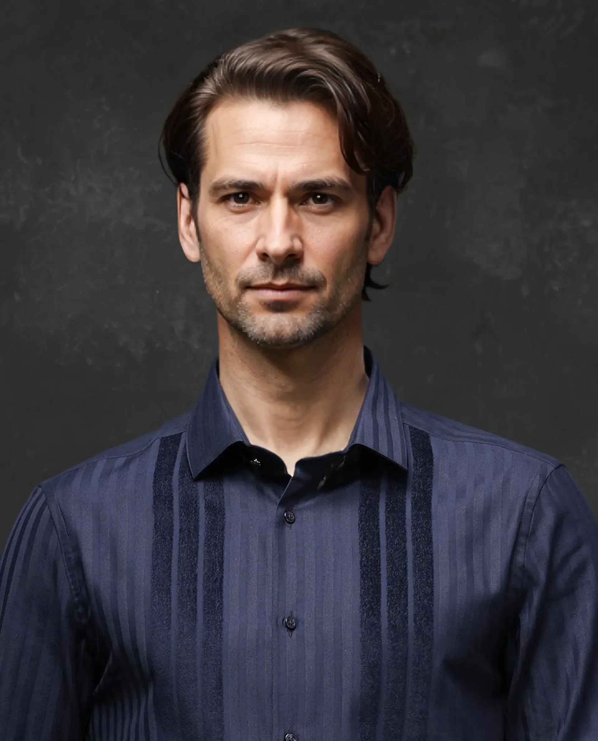Rare Rabbit Men's Marlin-2 Navy Cotton Striped Print Regular Fit Full Sleeve Collared Shirt - Image 5
