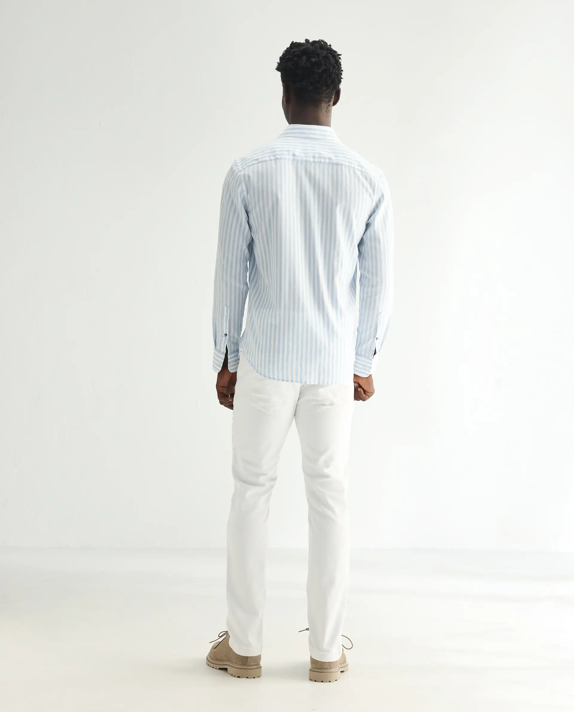 Rare Rabbit Men's Marowak Off White Cotton Plain Hawk Slim Fit Jeans - Image 3
