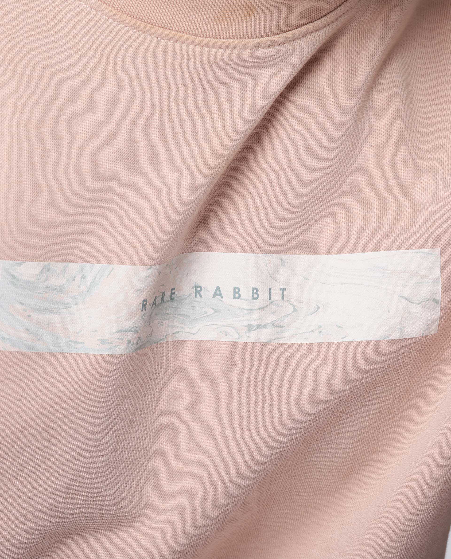 Rare Rabbit Men's Mars Peach Cotton Slim Fit Full Sleeve Crew Neck Sweatshirt - Image 6