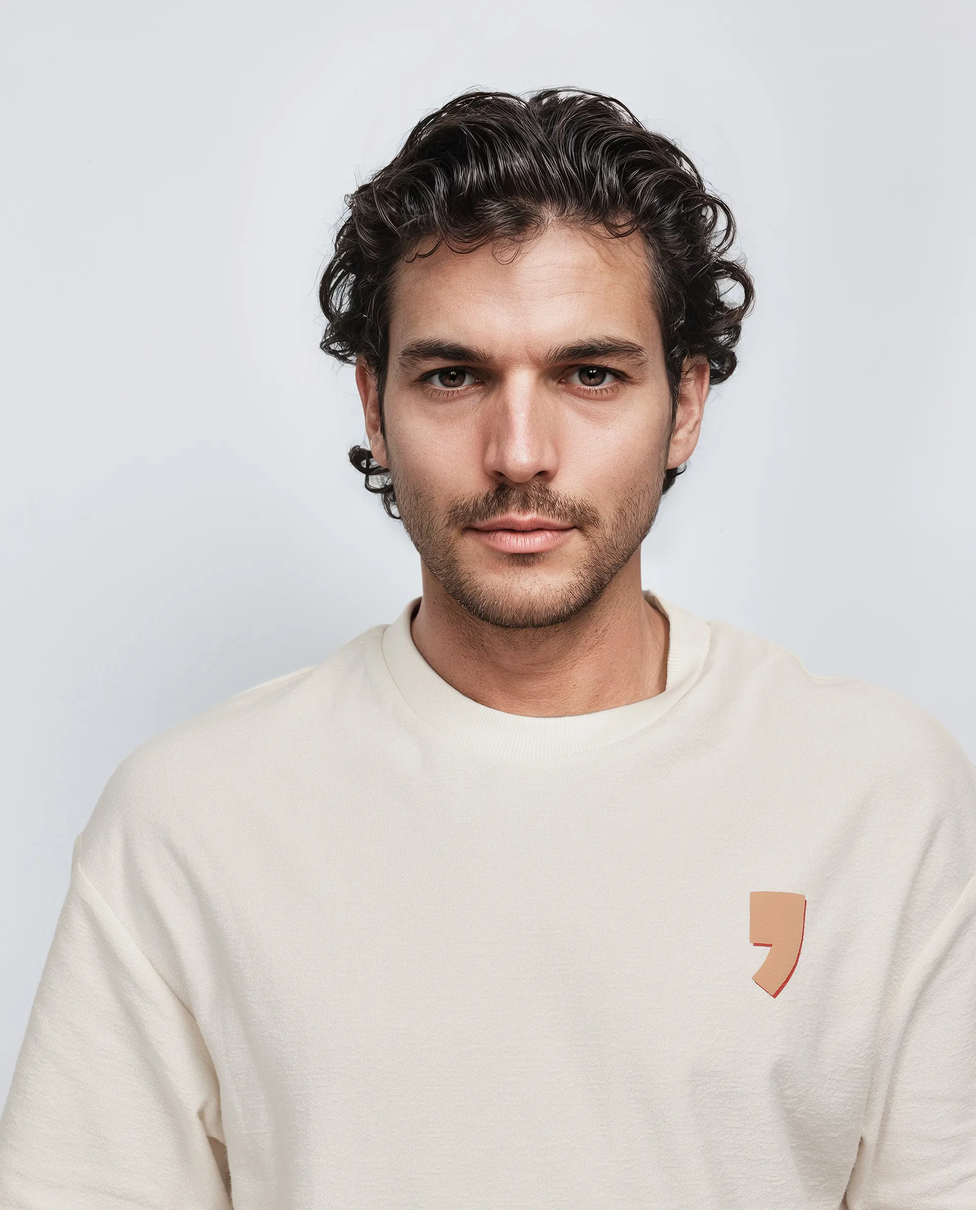 Rare Rabbit Men's Marsa Off White Cotton Blend Graphic Print Oversized Fit Half Sleeve Crew Neck T-Shirt - Image 7