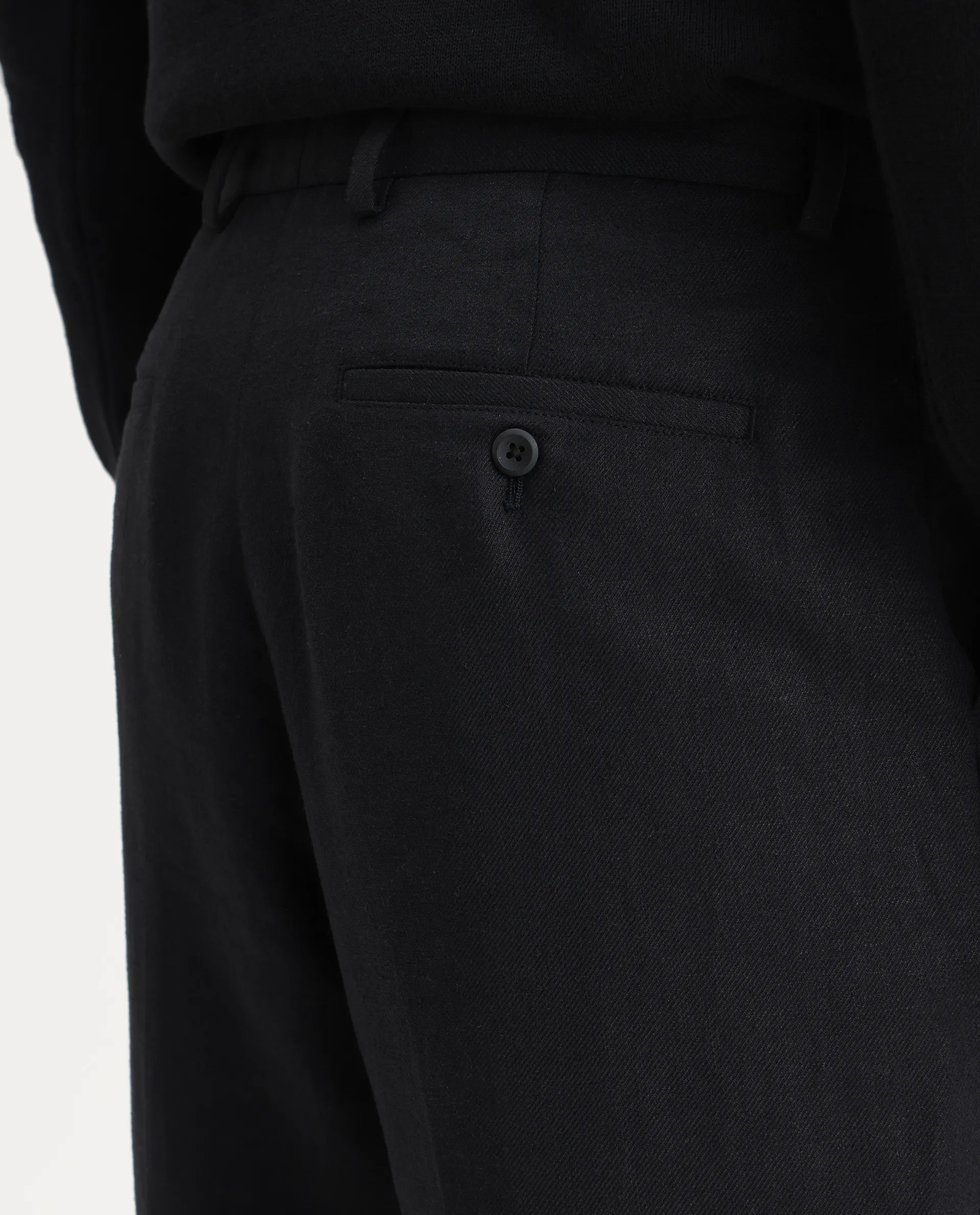 Rare Rabbit Men's Masoni-B Black Linen Blend Plain Relaxed Fit Trouser - Image 8