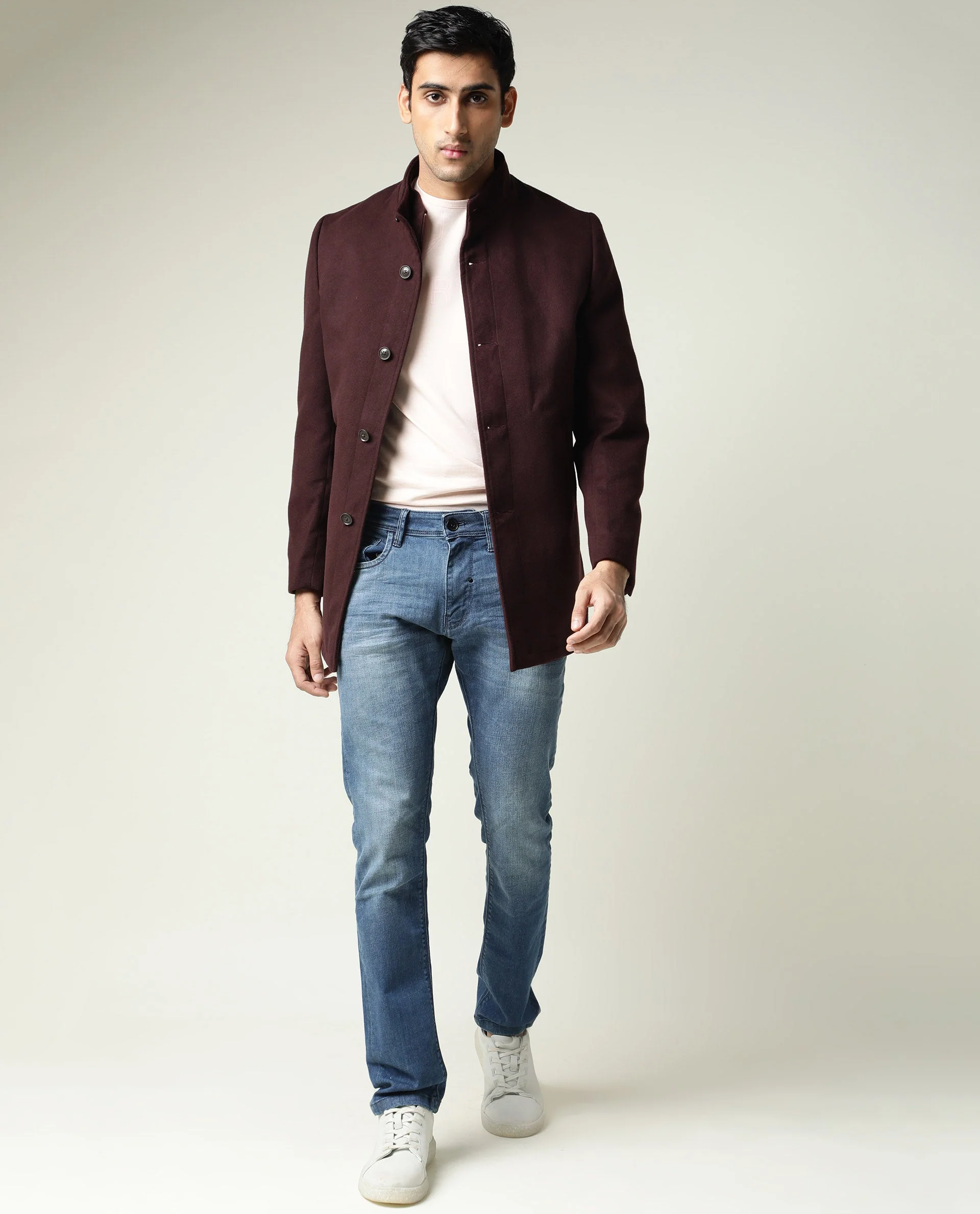 Rare Rabbit Men's Matt-2 Blue Cotton Plain Hawk Slim Fit Jeans - Image 14