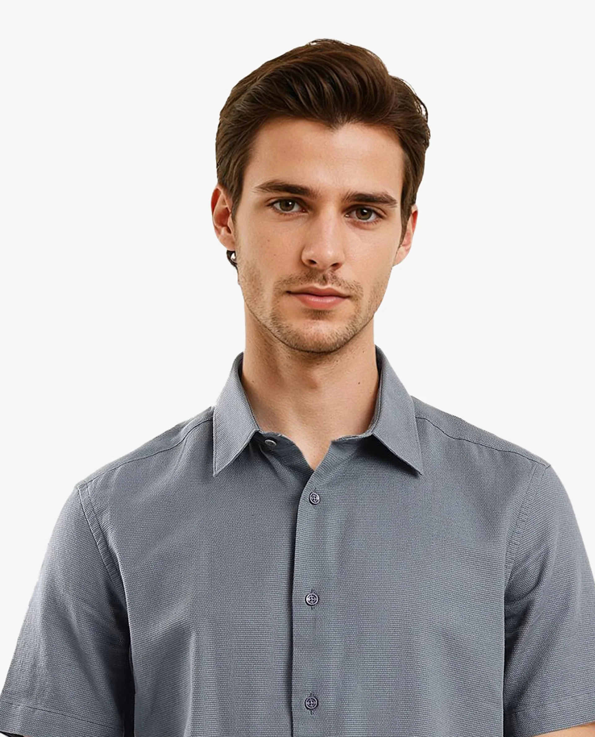 Rare Rabbit Men's Matto-1 Dusky Petrol Cotton Striped Print Boxy Fit Half Sleeve Collared Shirt - Image 7