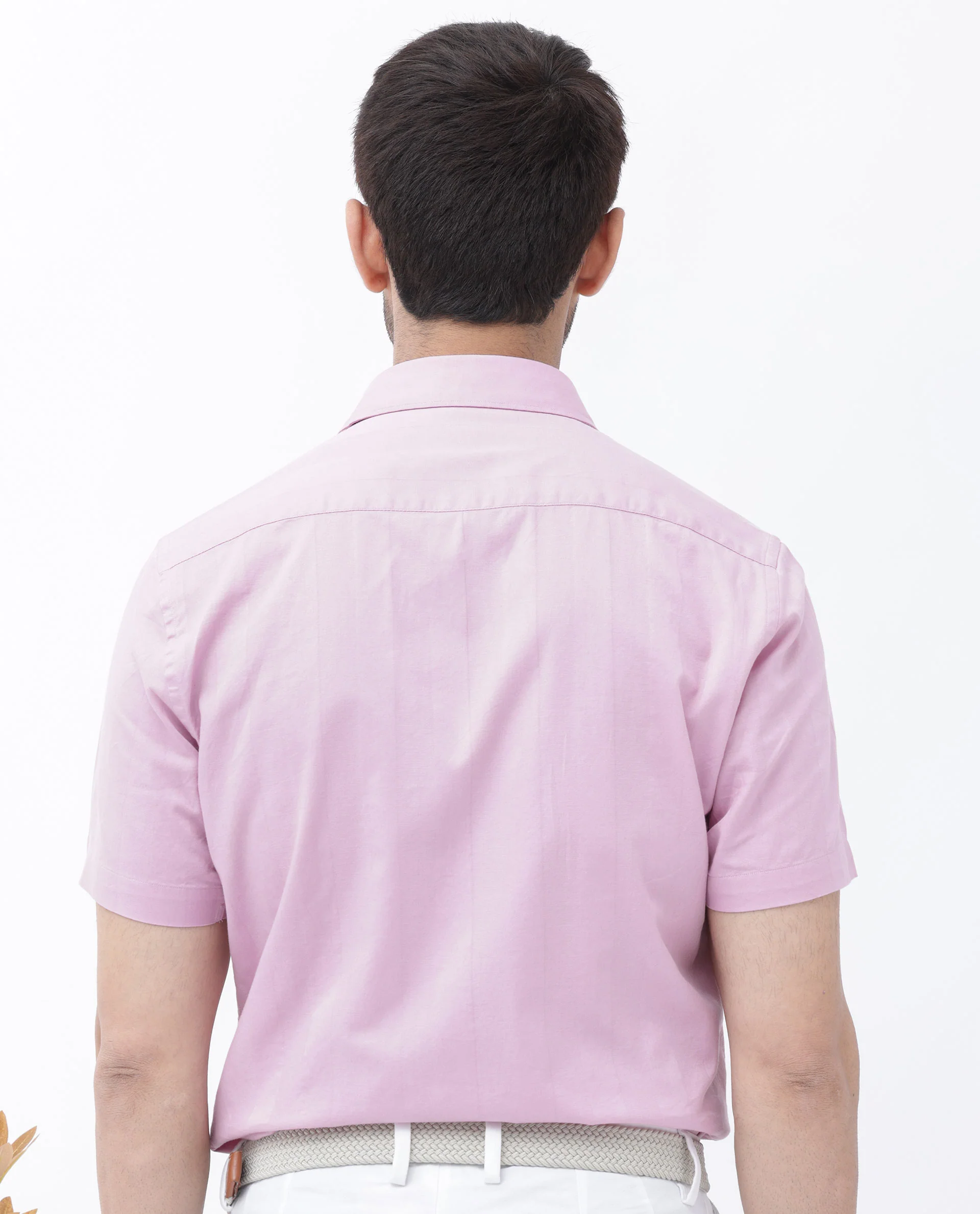 Rare Rabbit Men's Mattoo Pink Cotton Striped Print Boxy Fit Half Sleeve Collared Shirt - Image 6