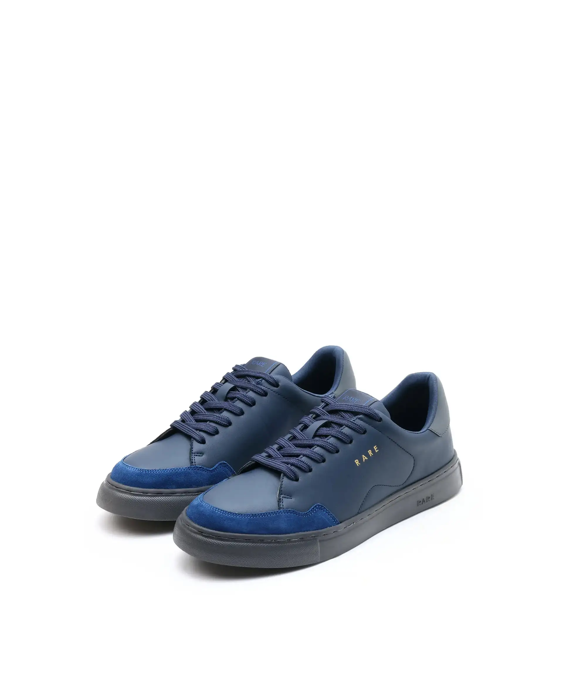 Rare Rabbit Men's Mawi Blue Micro Fiber Leather Sneaker - Image 3