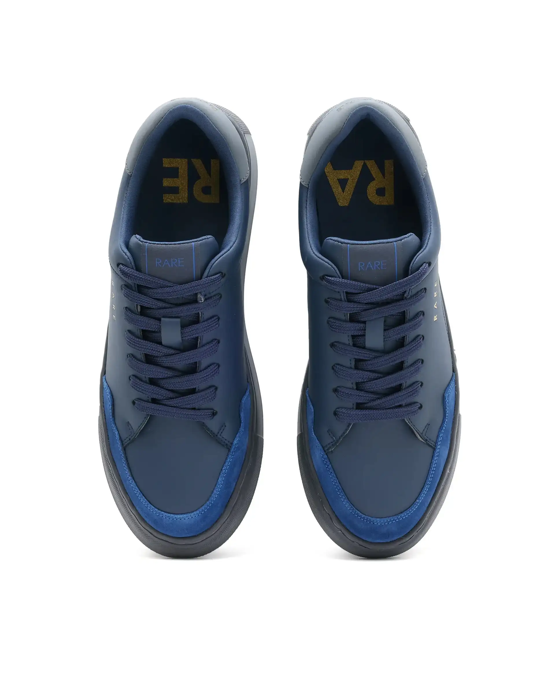Rare Rabbit Men's Mawi Blue Micro Fiber Leather Sneaker - Image 4