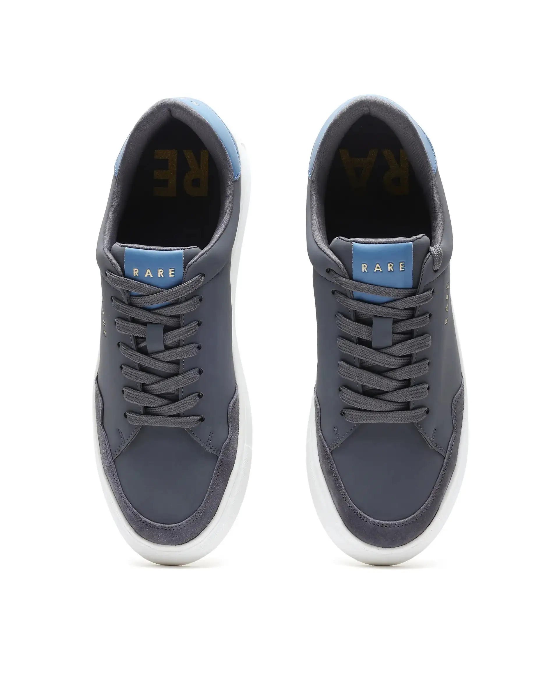 Rare Rabbit Men's Mawi Grey Micro Fiber Causal Sneaker - Image 4