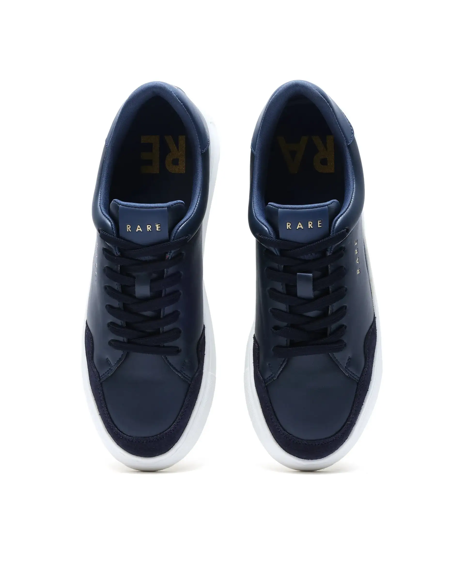Rare Rabbit Men's Mawi Navy Micro Fiber Causal Sneaker - Image 5