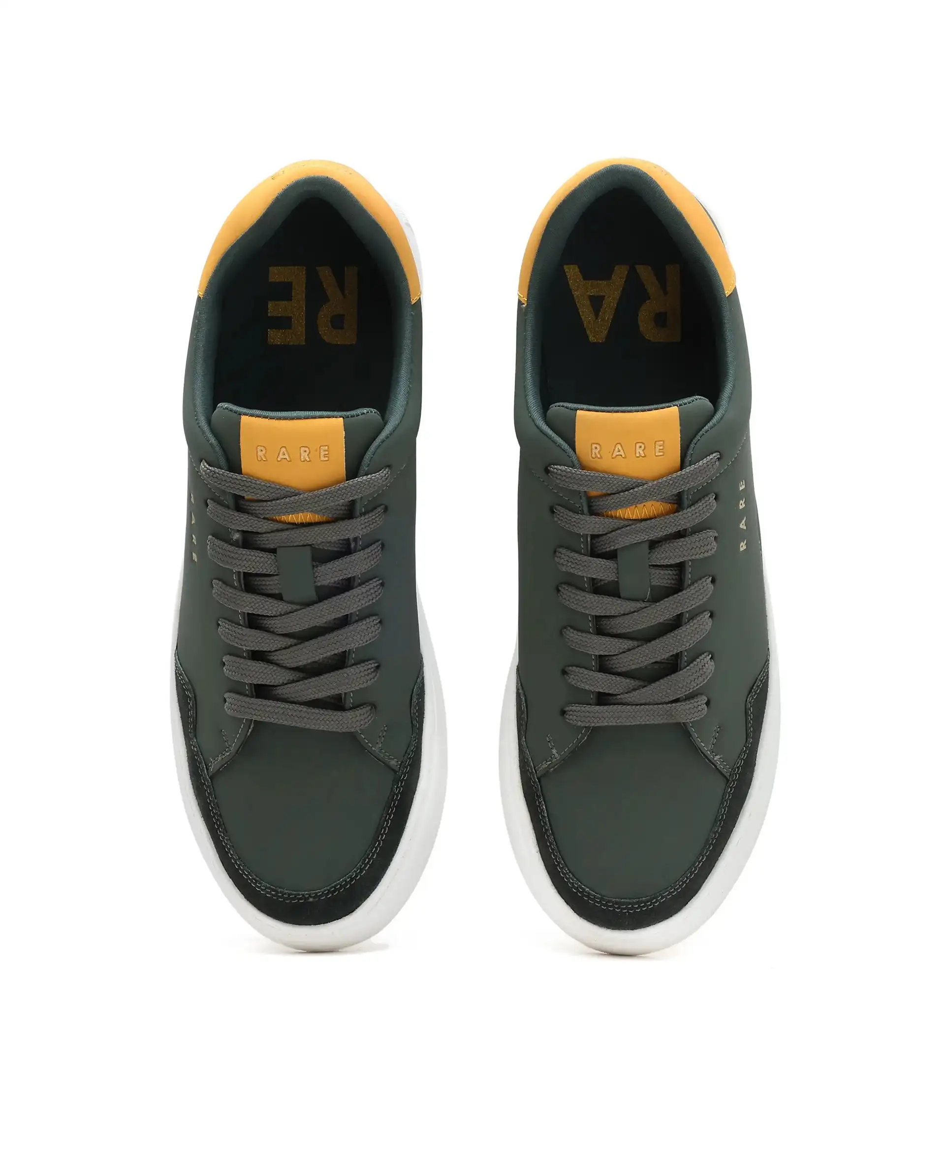 Rare Rabbit Men's Mawi Olive Micro Fiber Causal Sneaker - Image 4