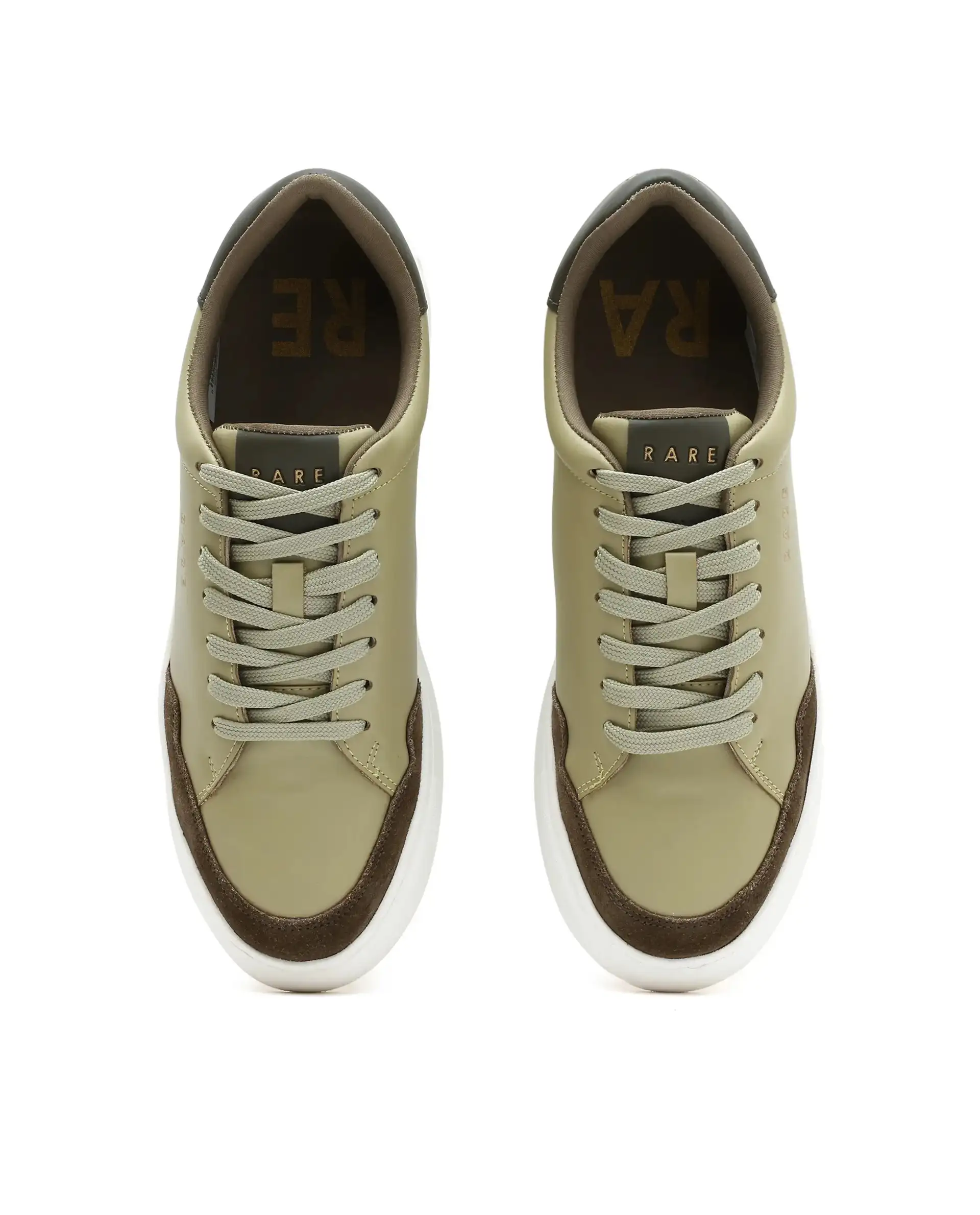 Rare Rabbit Men's Mawi Sage Micro Fiber Causal Sneaker - Image 4