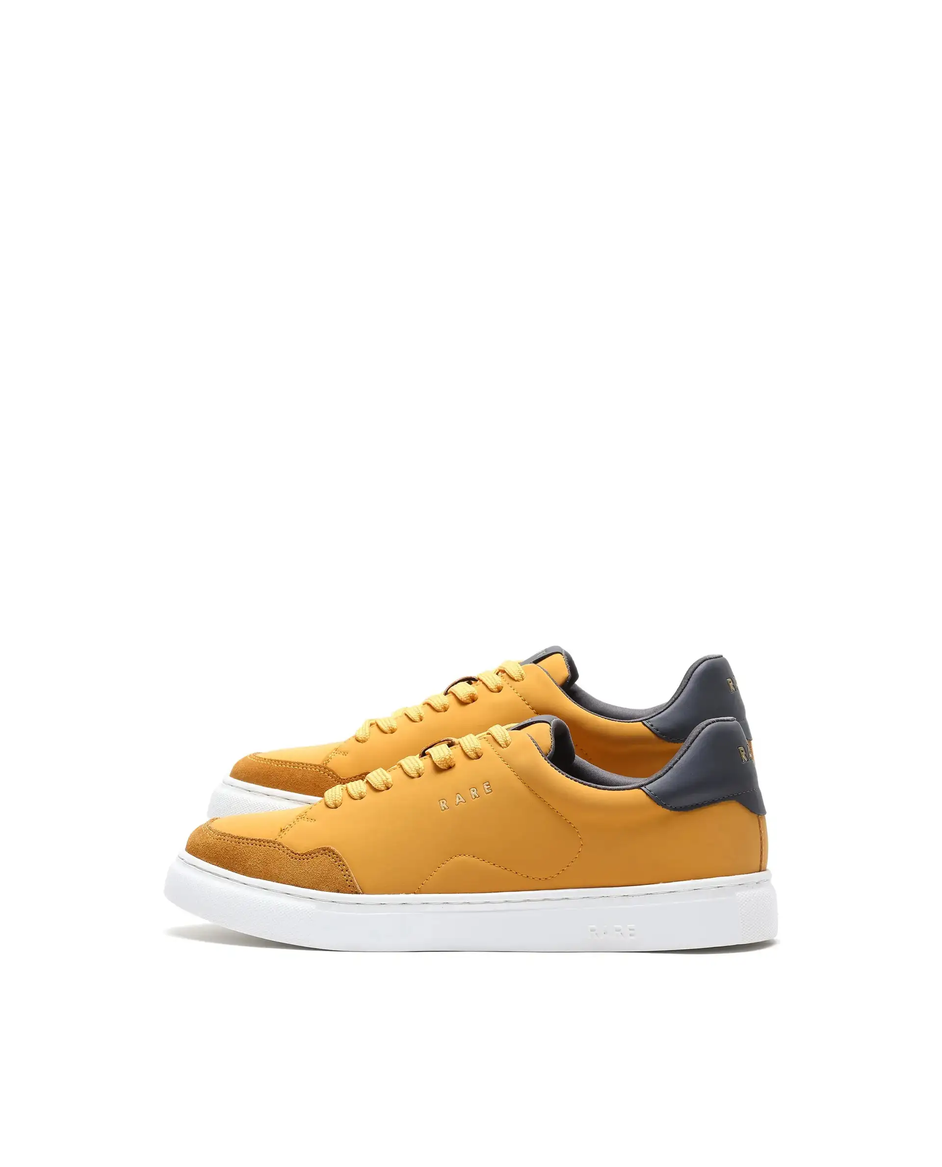 Rare Rabbit Men's Mawi Yellow Micro Fiber Causal Sneaker - Image 5