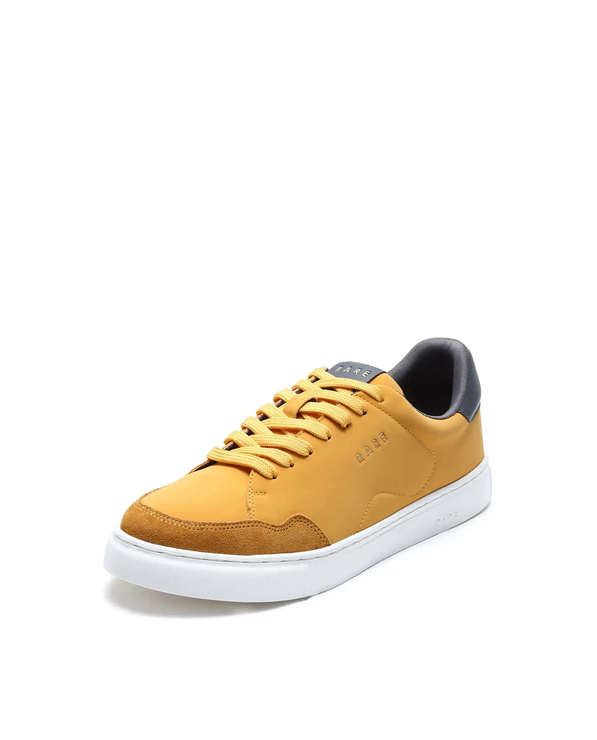 Rare Rabbit Men's Mawi Yellow Micro Fiber Causal Sneaker - Image 6