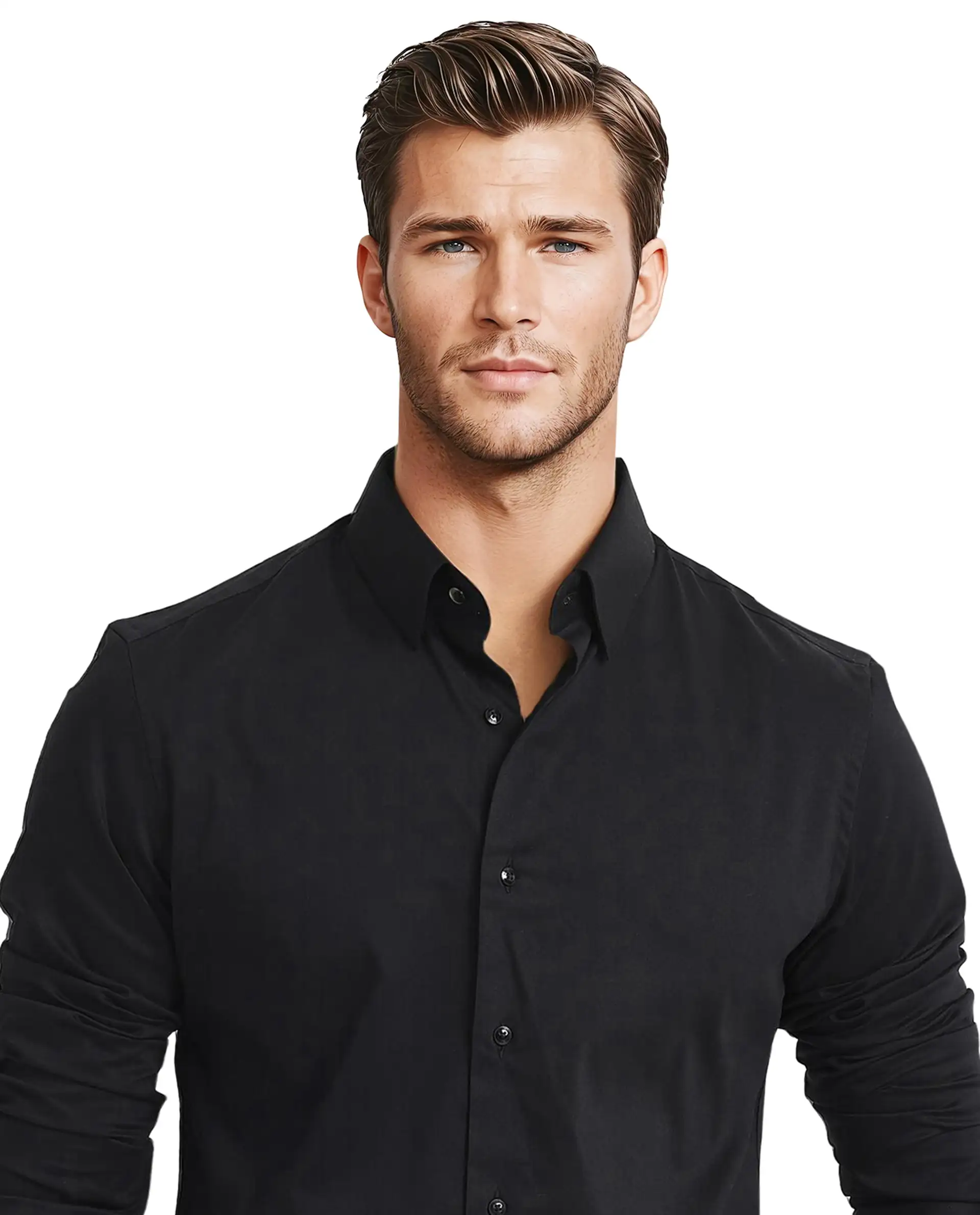 Rare Rabbit Men's Mawz Black Cotton Plain Regular Fit Full Sleeve Collared Shirt - Image 6
