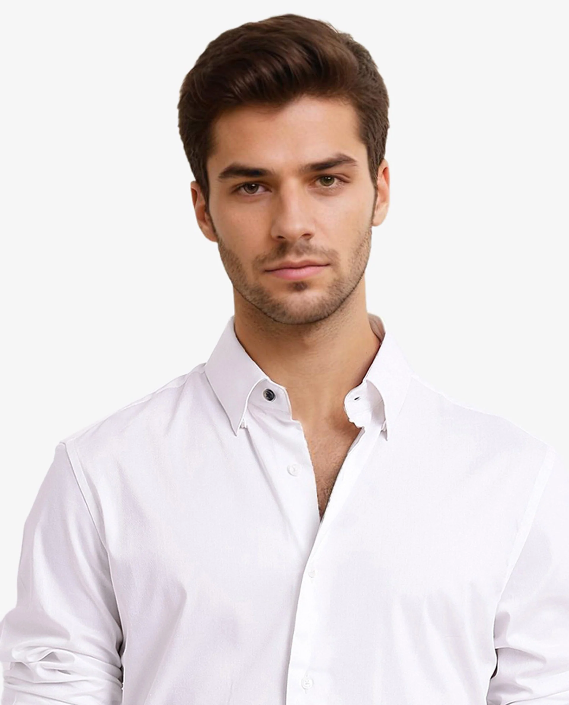 Rare Rabbit Men's Mawz White Cotton Blend Plain Regular Fit Full Sleeve Collared Shirt - Image 3