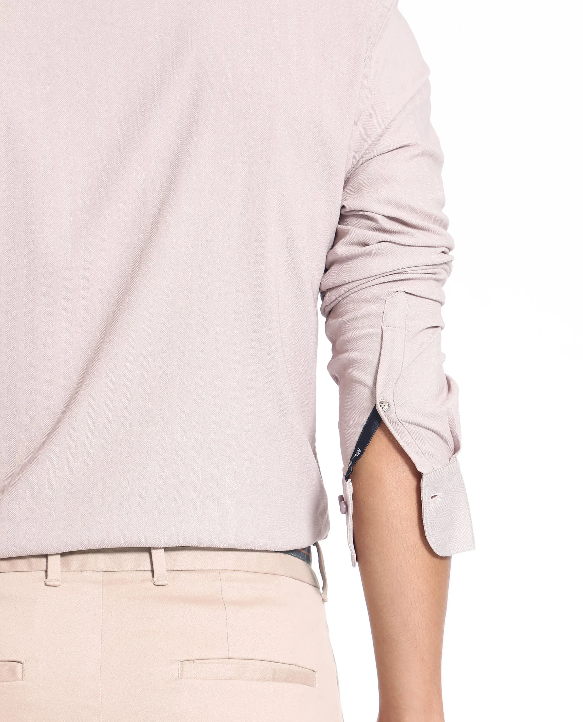Rare Rabbit Men's Me Pastel Purple Polyester Plain Regular Fit Full Sleeve Collared Shirt - Image 10