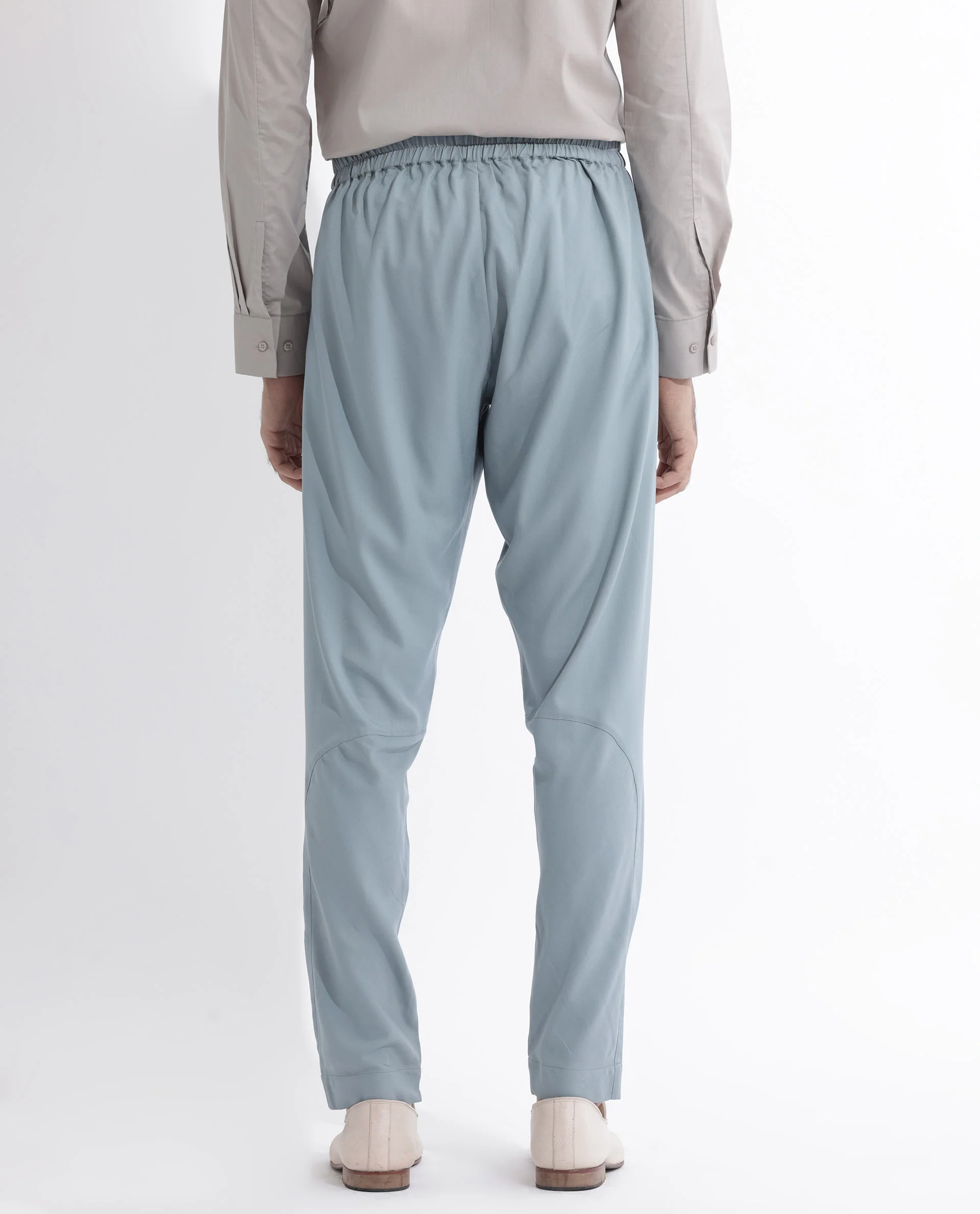 Rare Rabbit Men's Medop Dusky Green Viscose Plain Slim Fit Pajama - Image 7