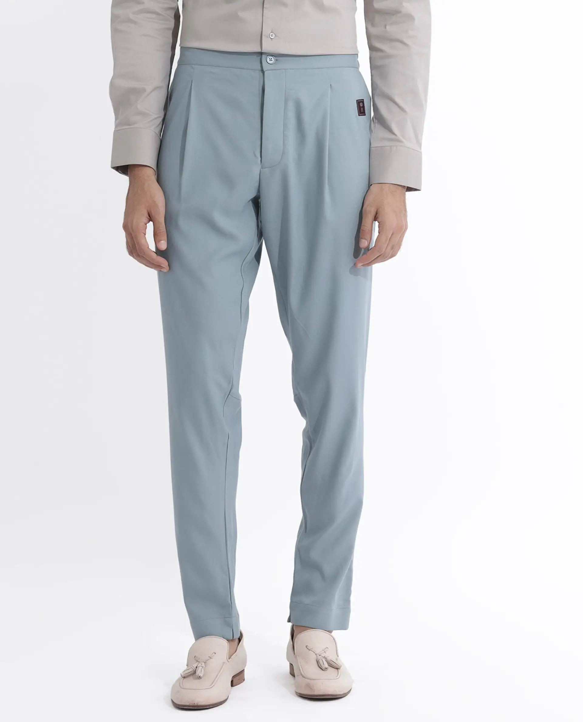 Rare Rabbit Men's Medop Dusky Green Viscose Plain Slim Fit Pajama - Image 8